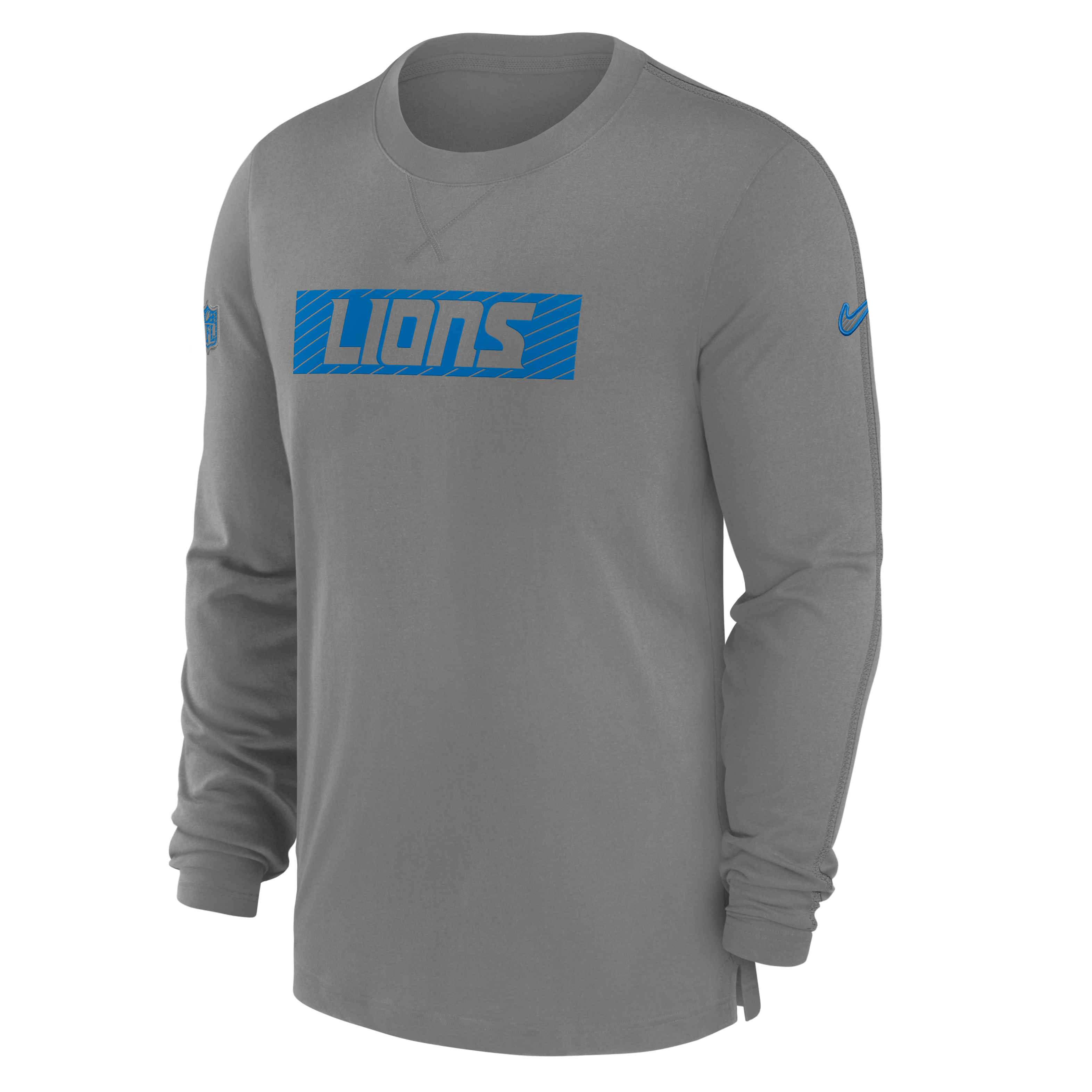 Detroit Lions Sideline Player Team Issue Men’s Nike Dri-FIT Long-Sleeve Top