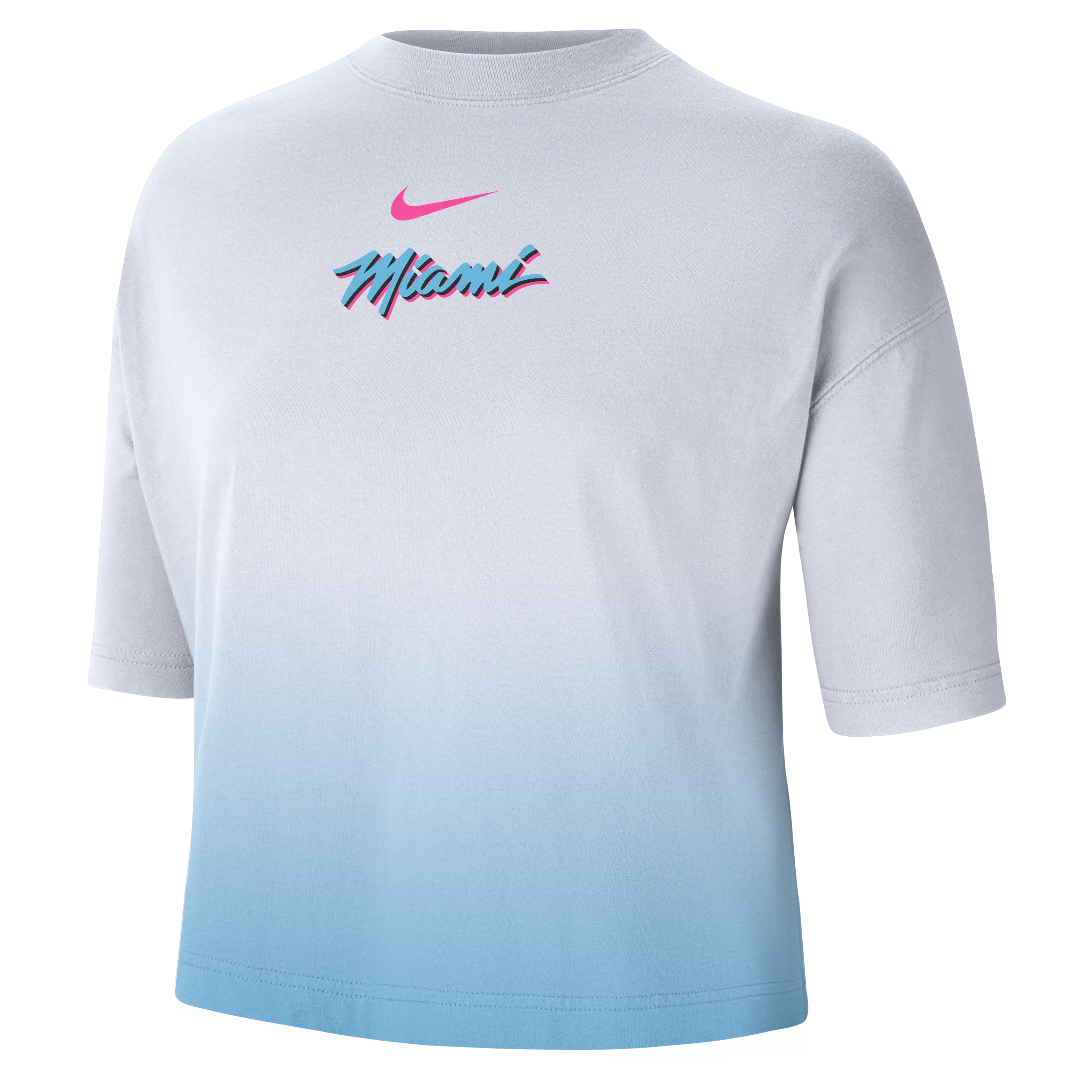 Miami Heat Courtside City Edition Premium Women's Nike NBA Boxy T-Shirt