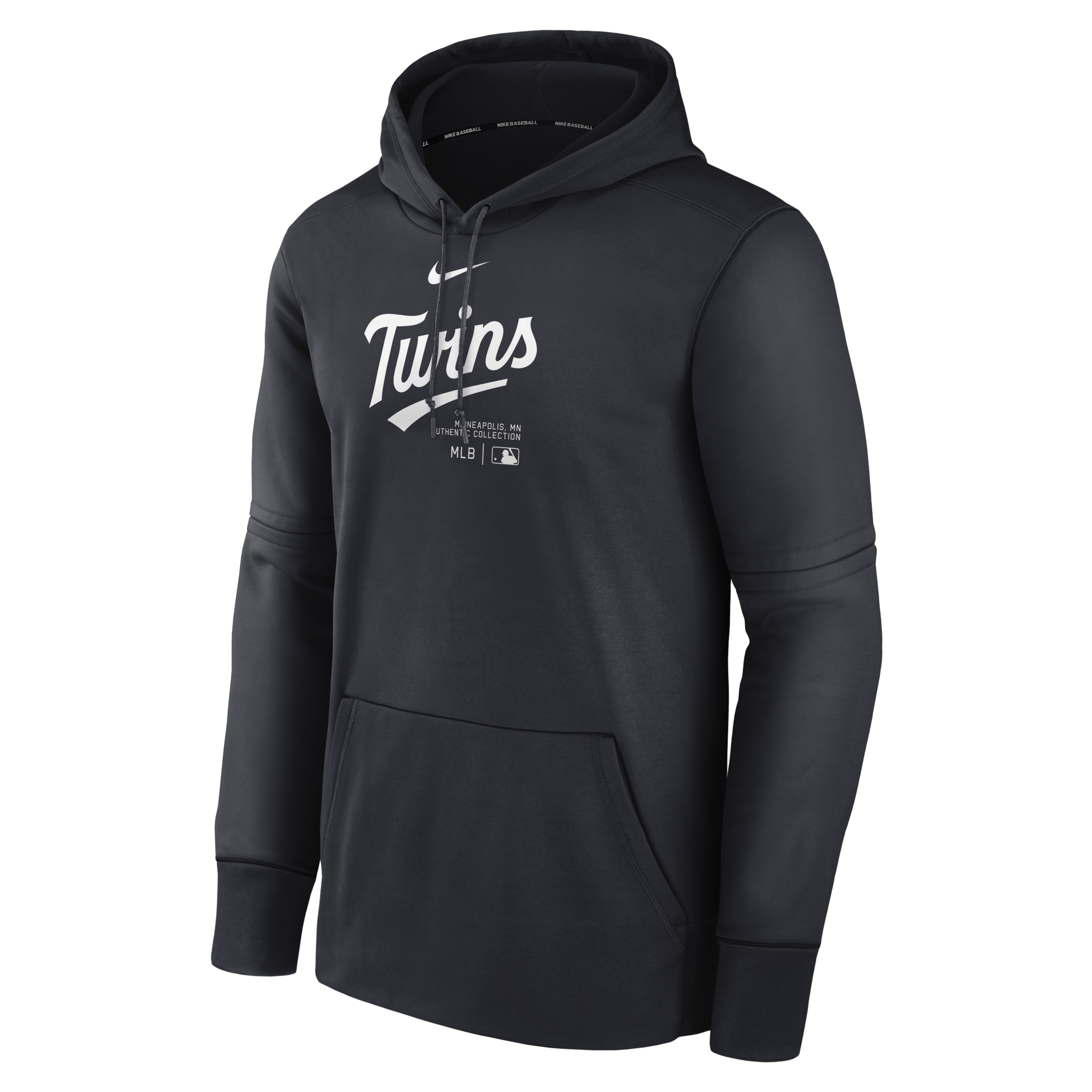 Minnesota Twins Authentic Collection Practice Men's Nike Therma MLB Pullover Hoodie