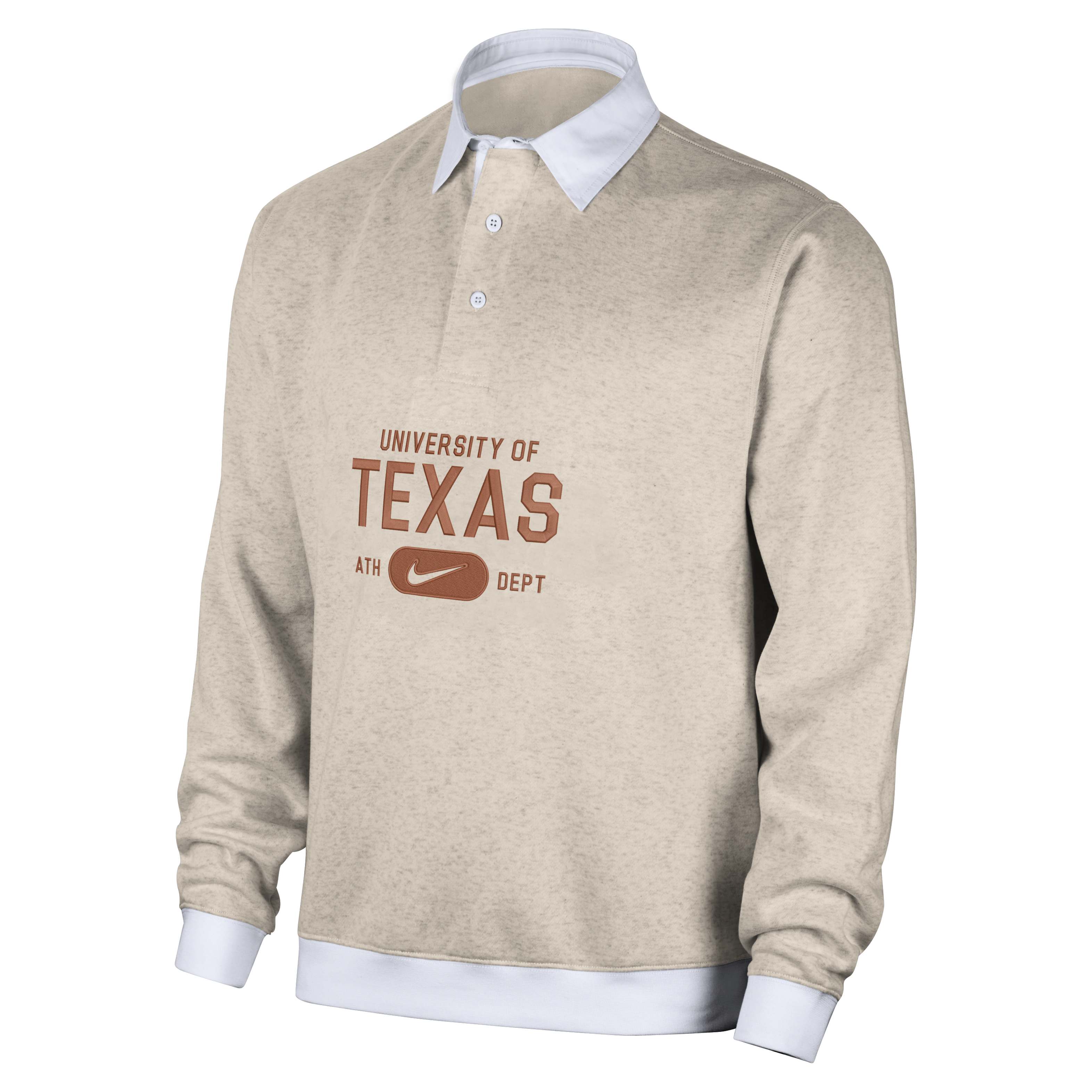 Texas Club Fleece Men's Nike College Long-Sleeve Polo