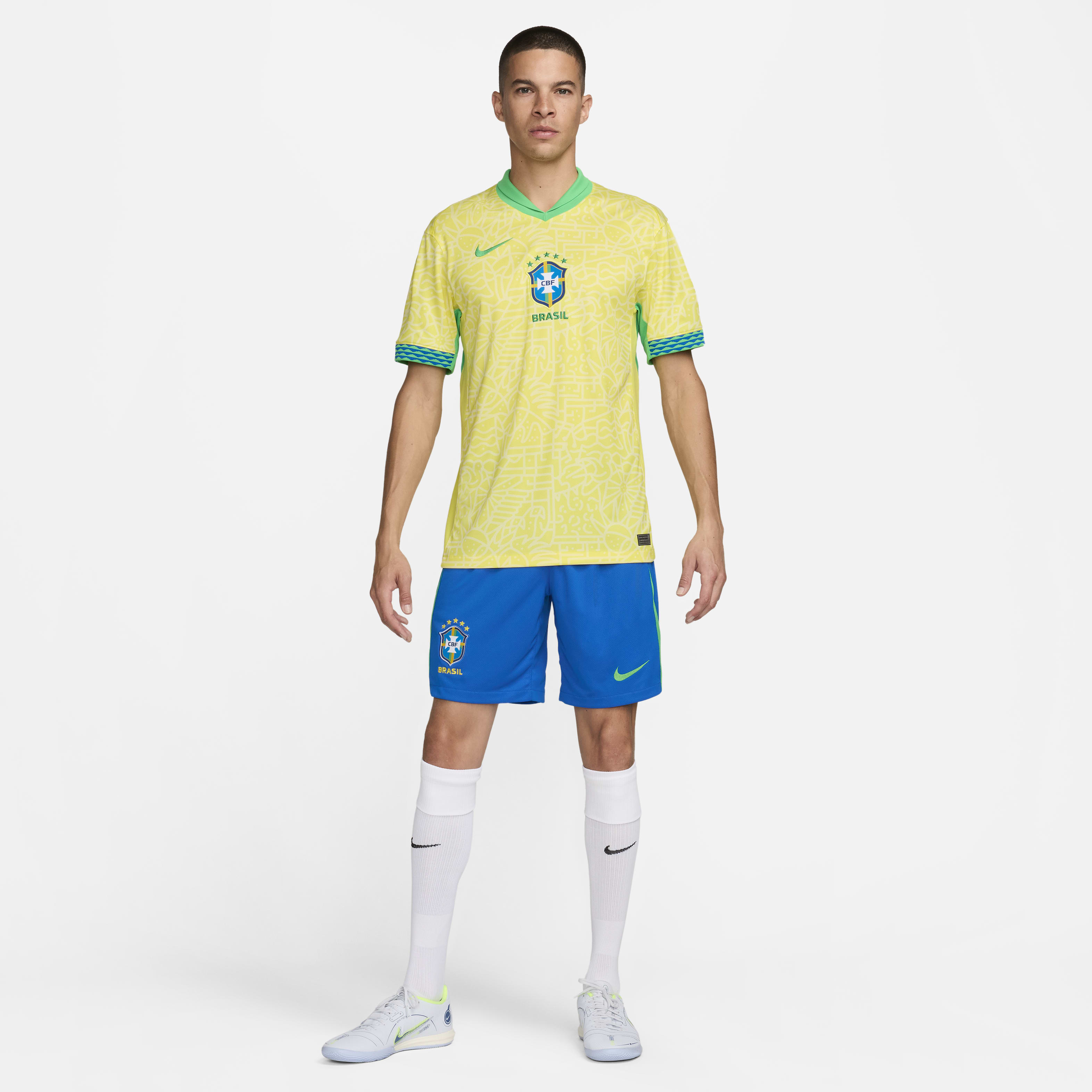 Brazil 2024 Stadium Home Men's Nike Dri-FIT Soccer Replica Shorts