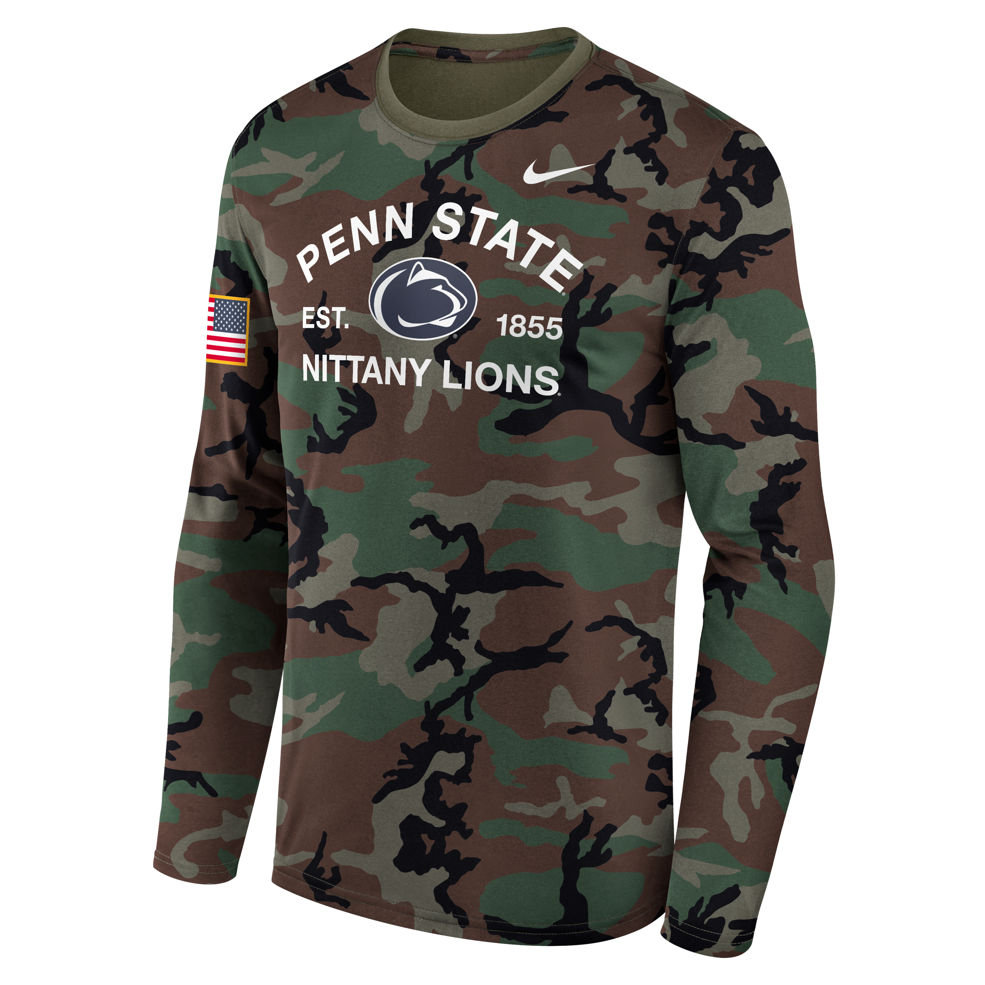 Penn State 2025 Military Appreciation Legend Men's Nike Dri-FIT College Long-Sleeve T-Shirt