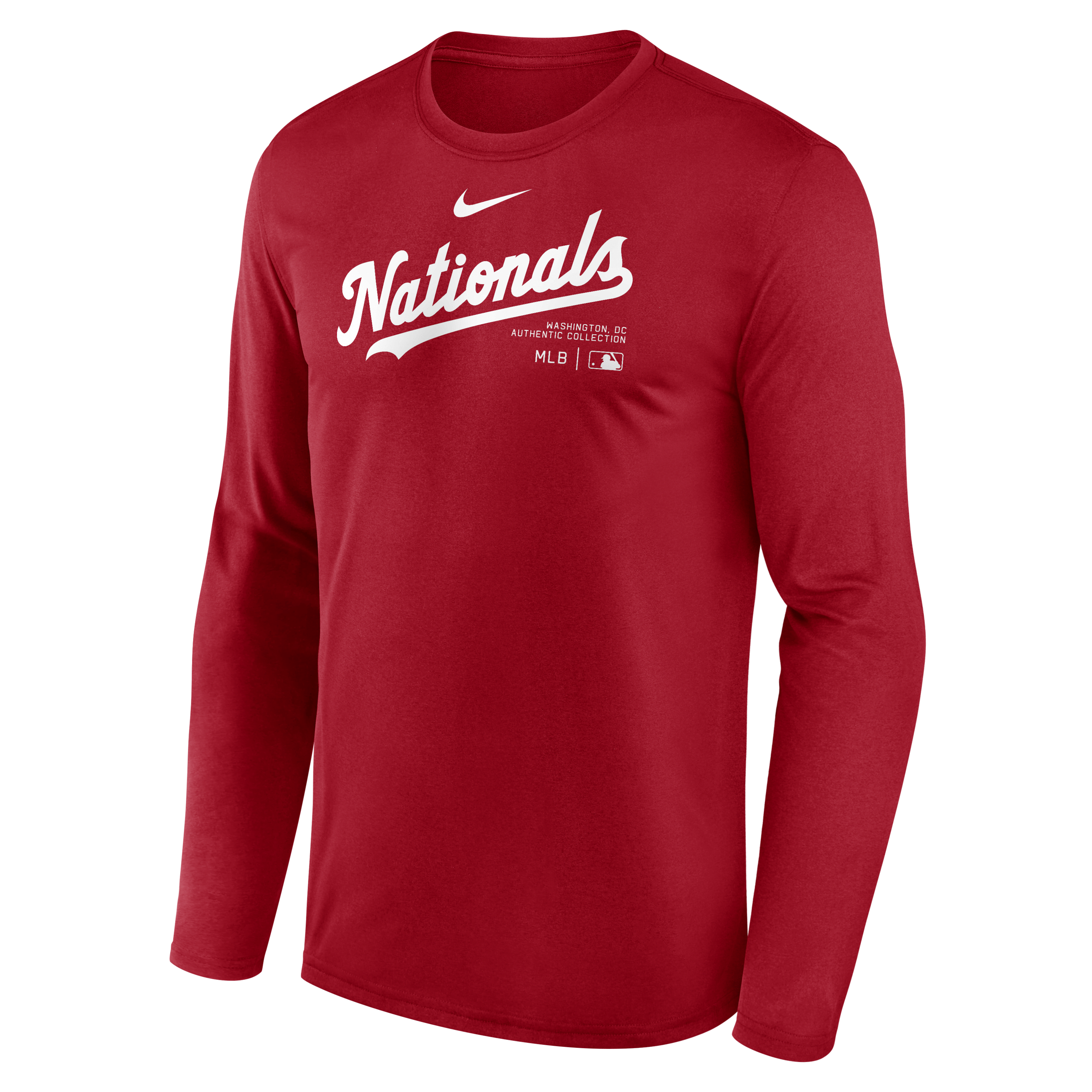 Washington Nationals Authentic Collection Practice Men's Nike Dri-FIT MLB Long-Sleeve T-Shirt