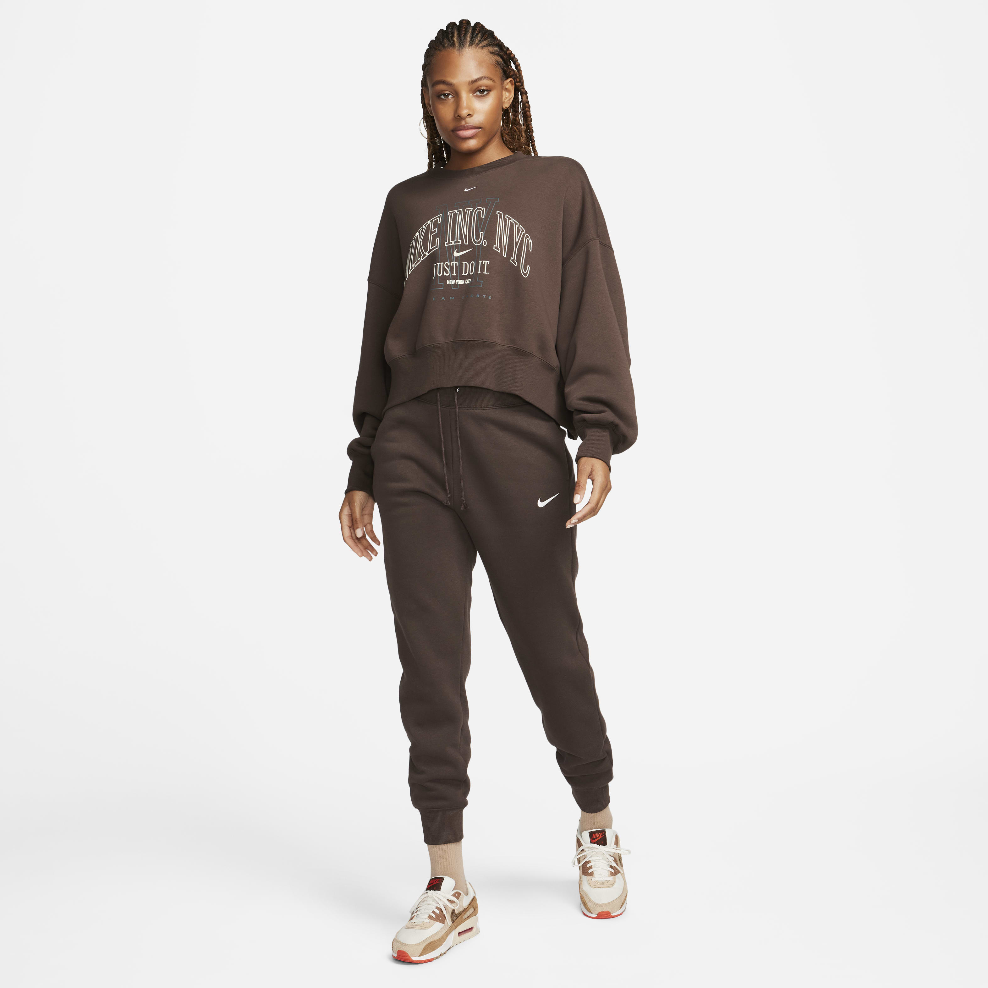 Nike Sportswear Phoenix Fleece Women's Over-Oversized Crew-Neck Graphic Sweatshirt