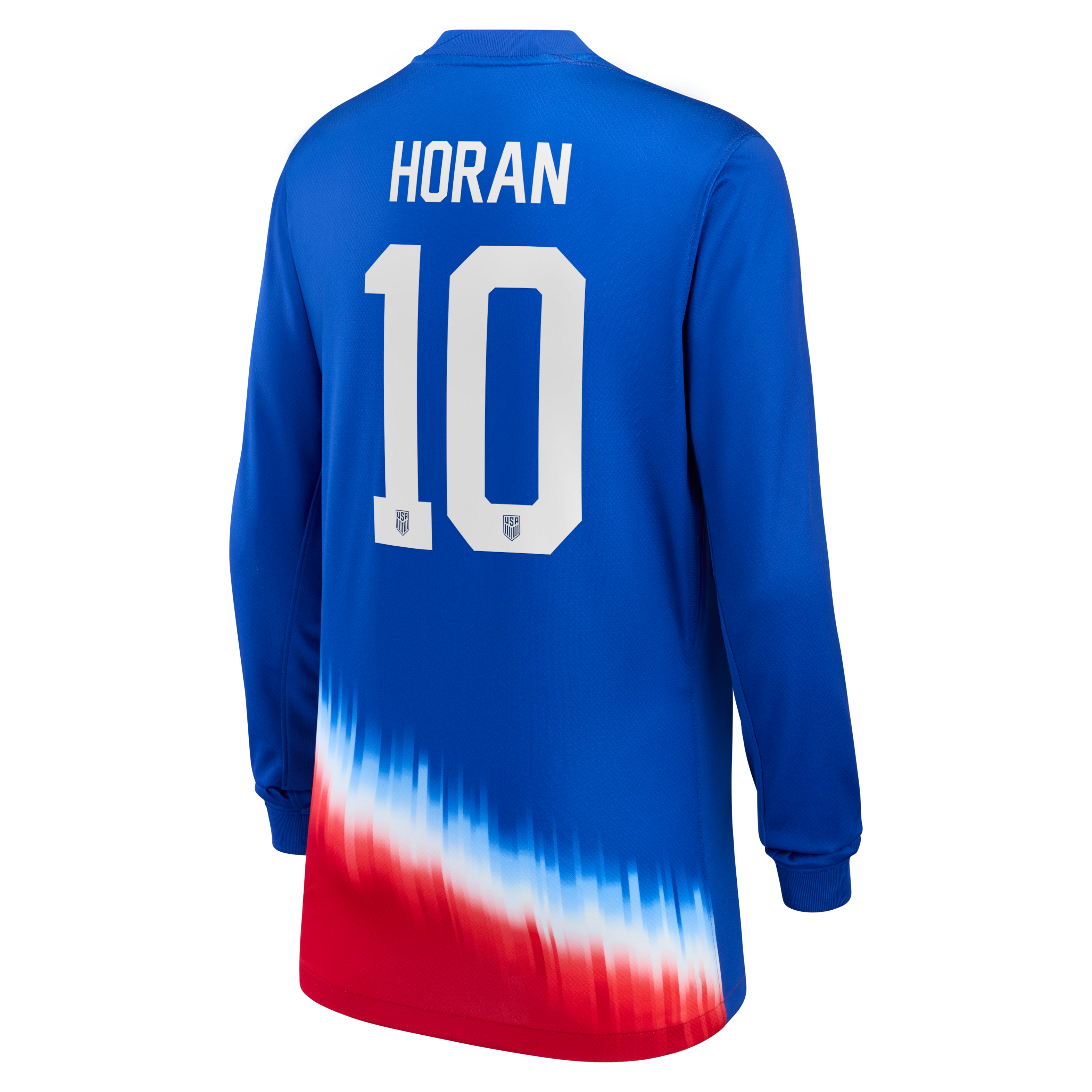 Lindsey Horan USWNT 2024 Stadium Away Big Kids' Nike Dri-FIT Long-Sleeve Soccer Jersey