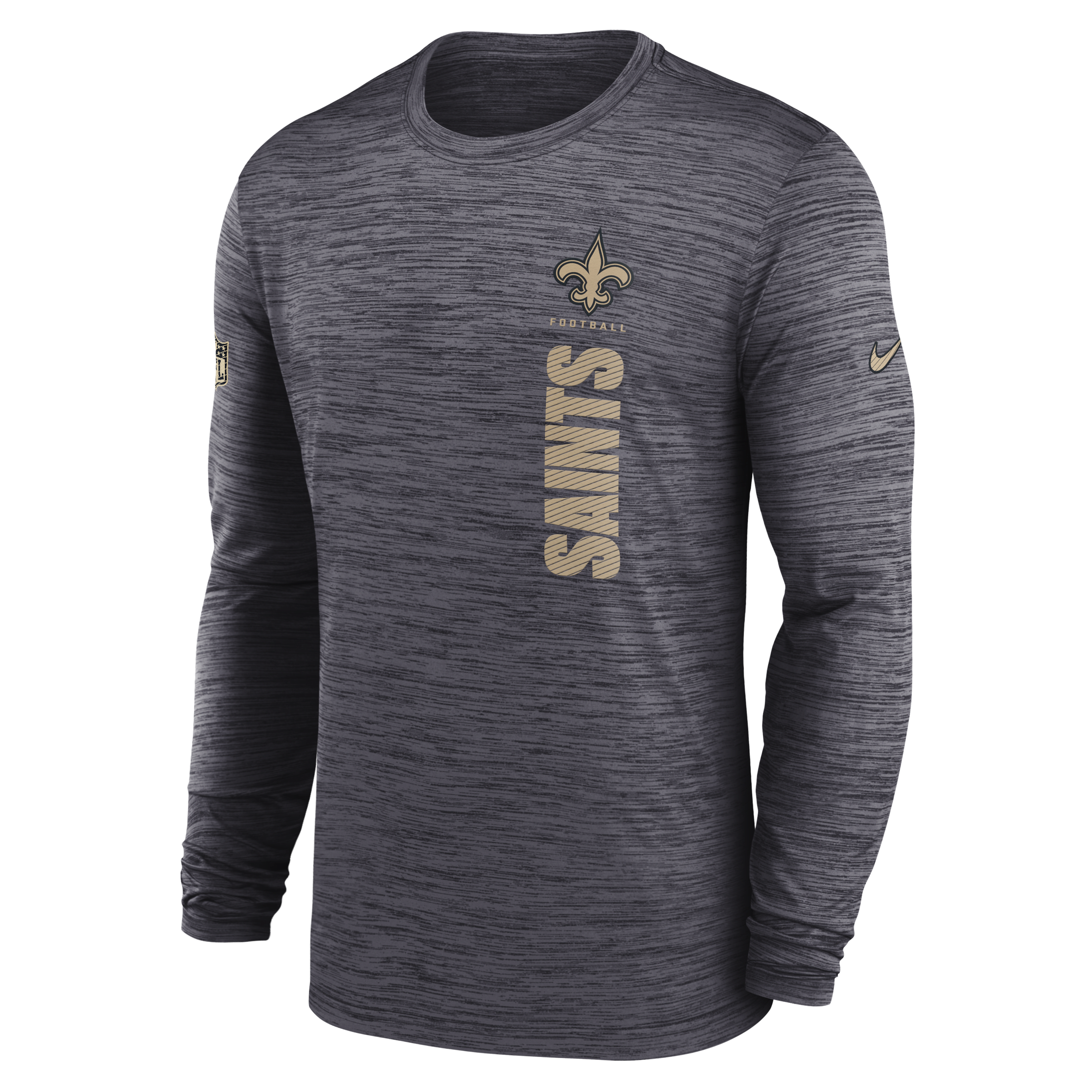 New Orleans Saints Sideline Velocity Men's Nike Dri-FIT NFL Long-Sleeve T-Shirt