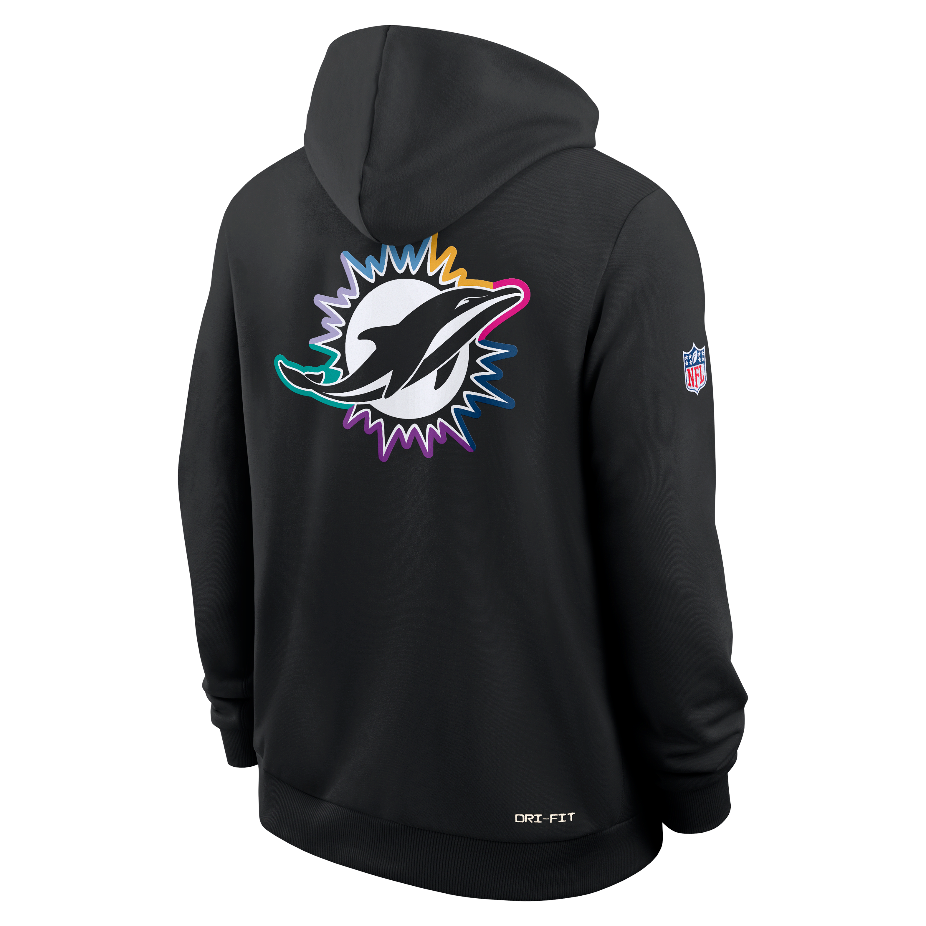 Miami Dolphins Crucial Catch Sideline Men's Nike Dri-FIT NFL Pullover Hoodie
