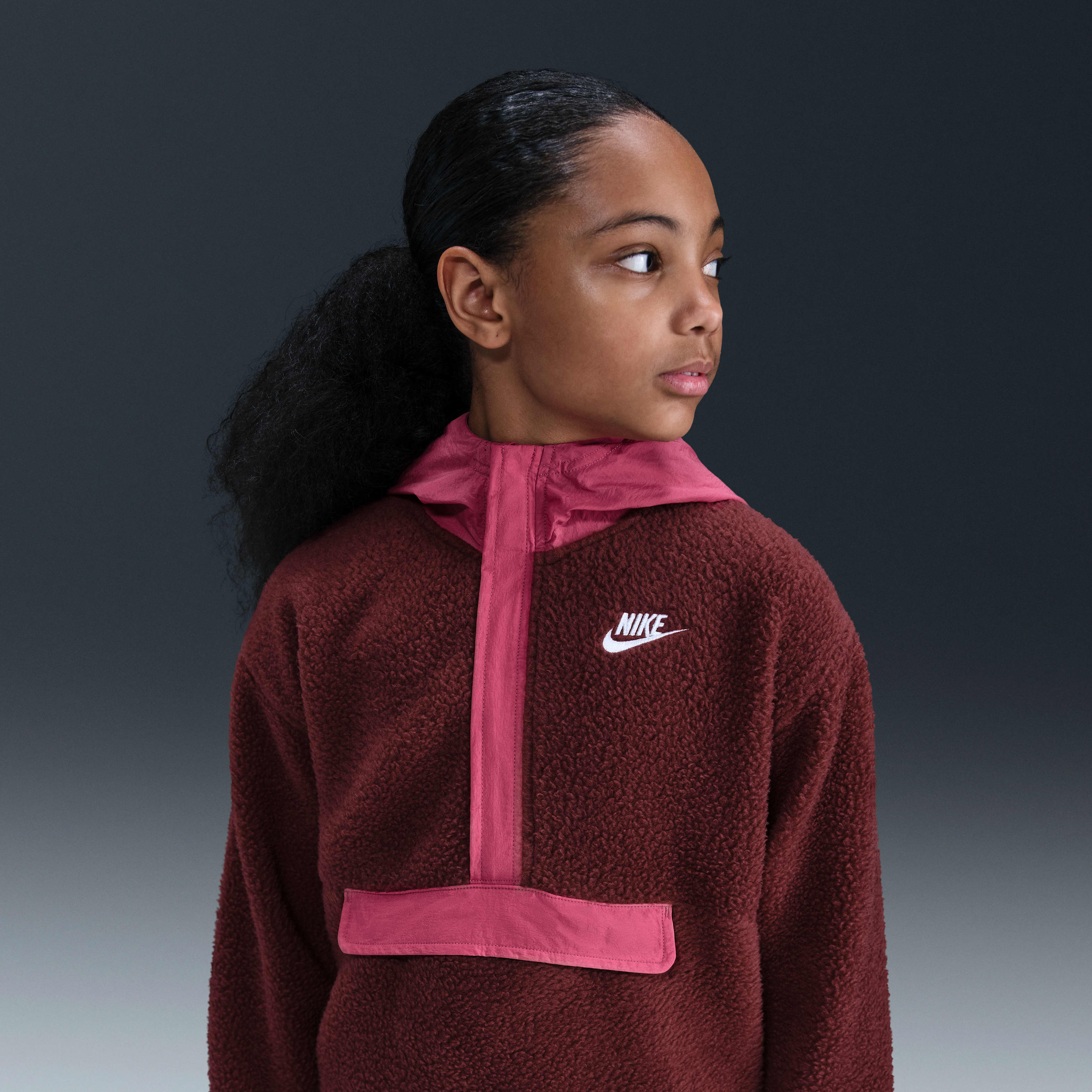 Nike Sportswear Club Fleece Big Kids' Loose 1/4-Zip Hoodie