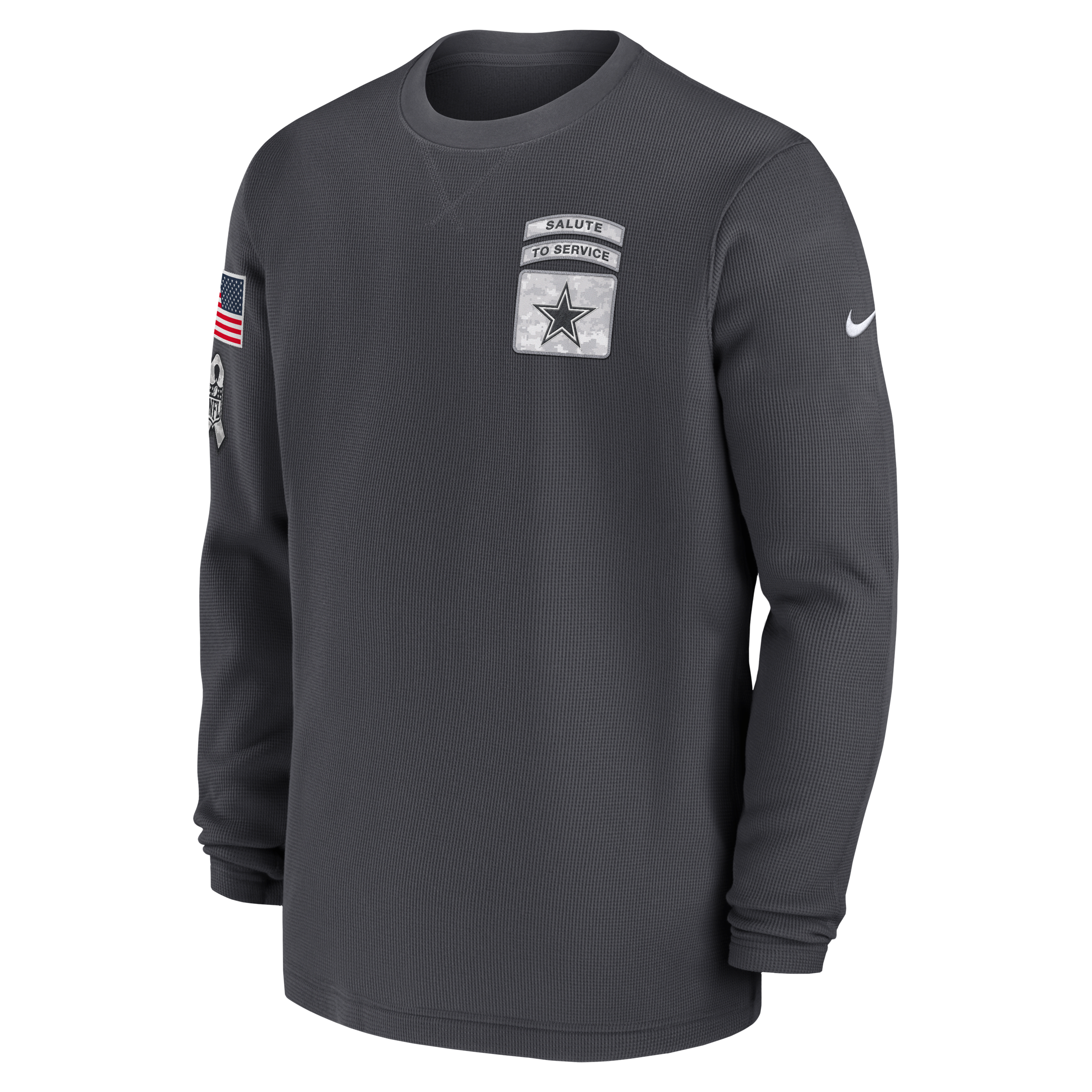 Dallas Cowboys Salute to Service Edge Lockup Men's Nike NFL Long-Sleeve Top