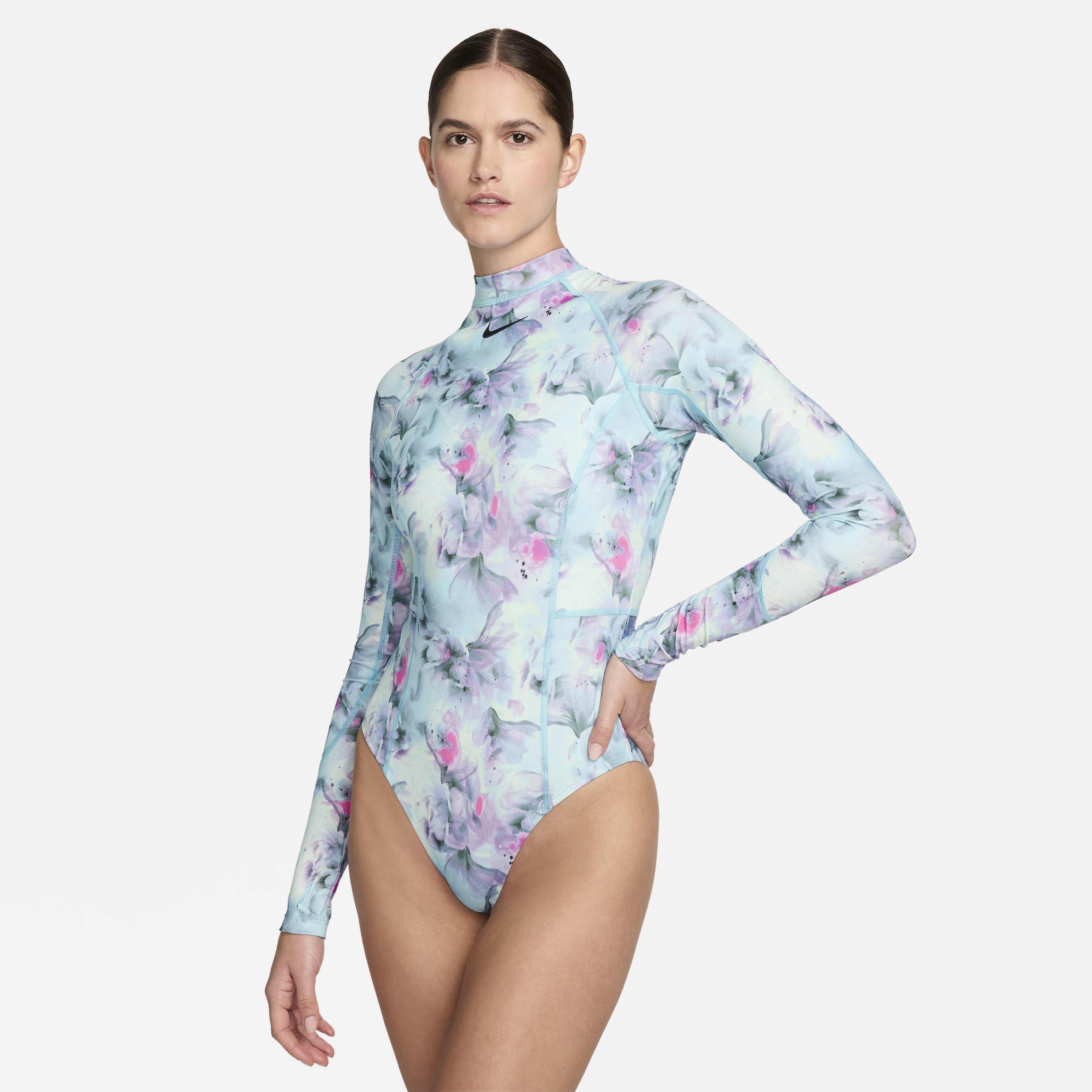 Fato de banho peça única manga comprida Nike Swim Hydralock Fusion para mulher