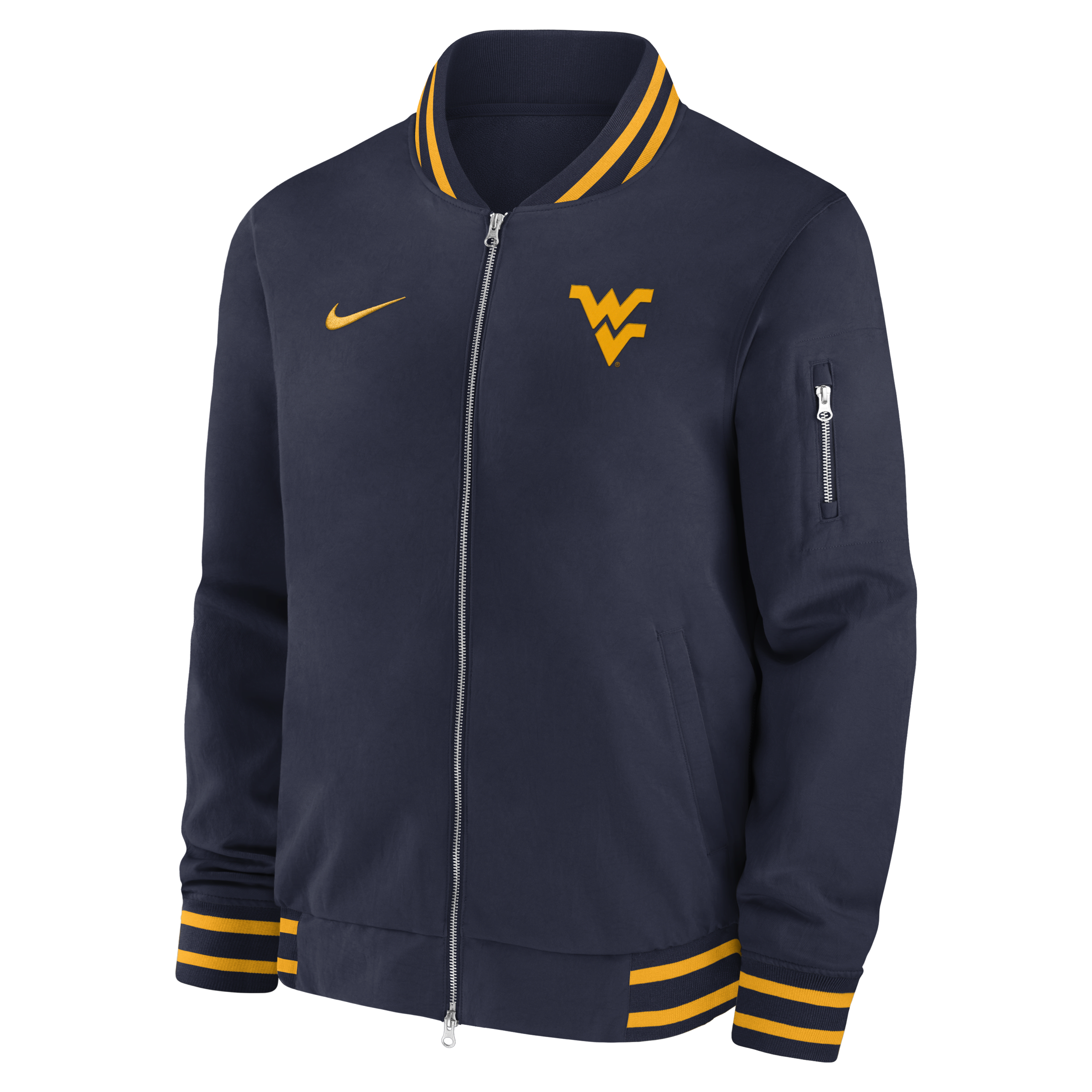 West Virginia Mountaineers Sideline Men's Nike College Full-Zip Bomber Jacket