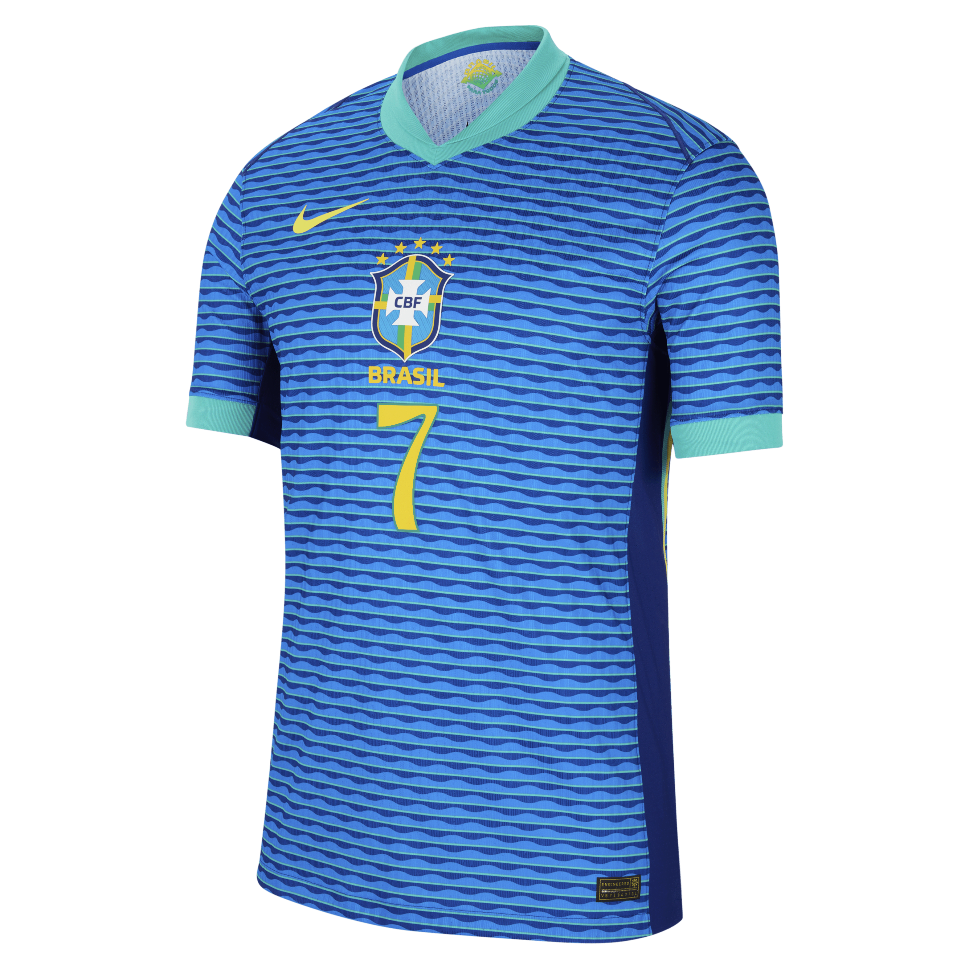 Vini Jr. Brazil National Team 2024 Match Away Men's Nike Dri-FIT ADV Soccer Jersey