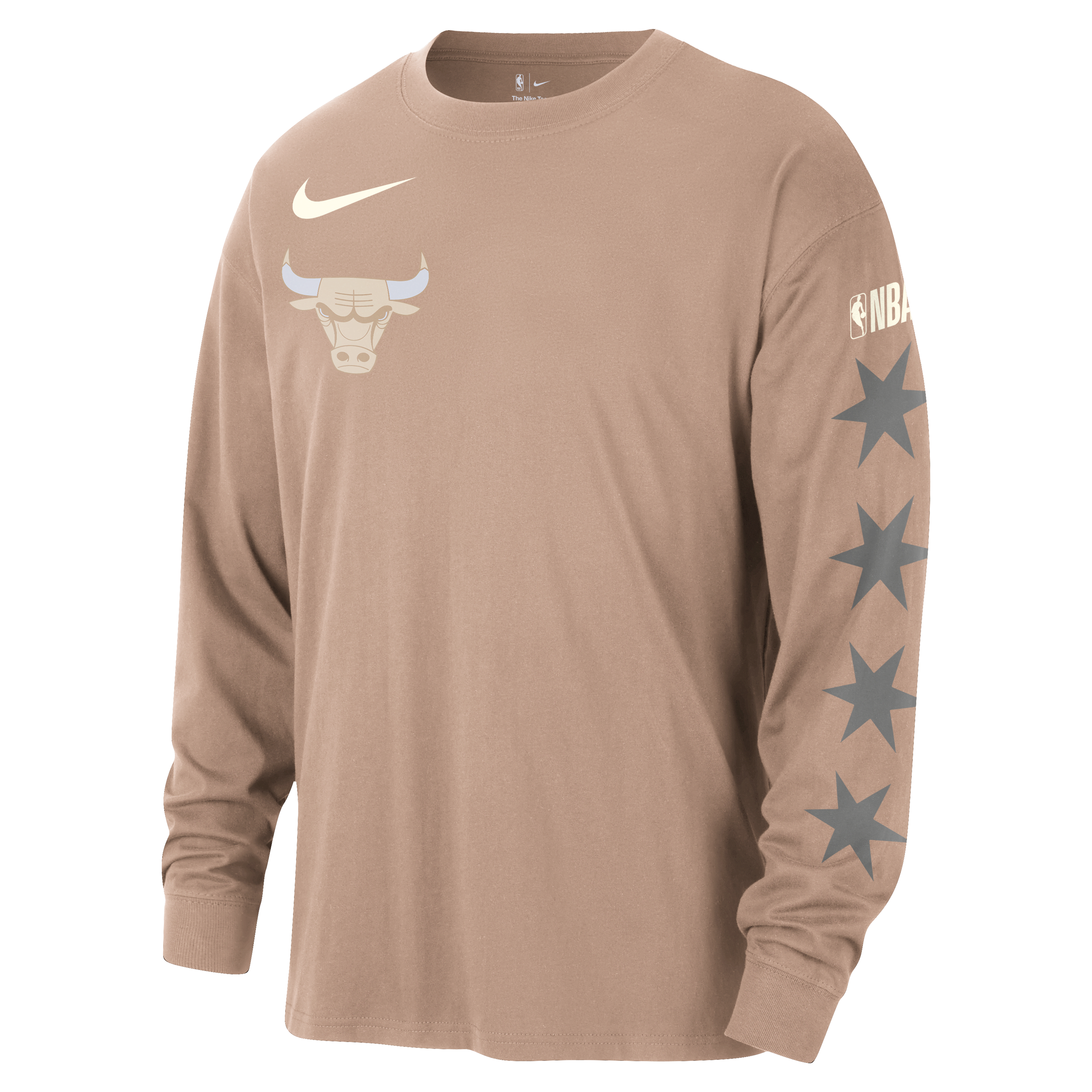 Chicago Bulls Courtside City Edition Men's Nike NBA Max90 Long-Sleeve T-Shirt