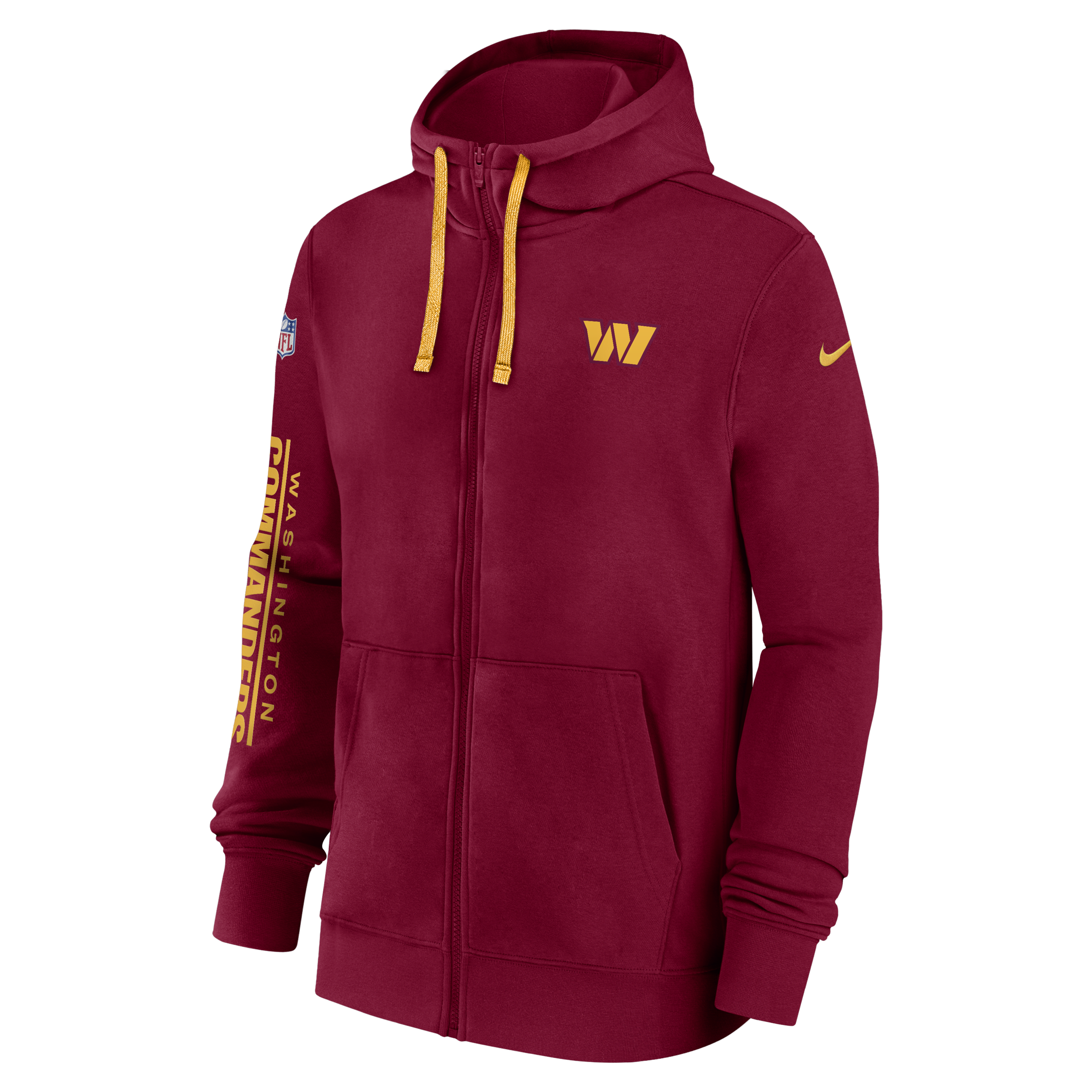 Washington Commanders Sideline Team Issue Club Men's Nike Full Zip Hoodie