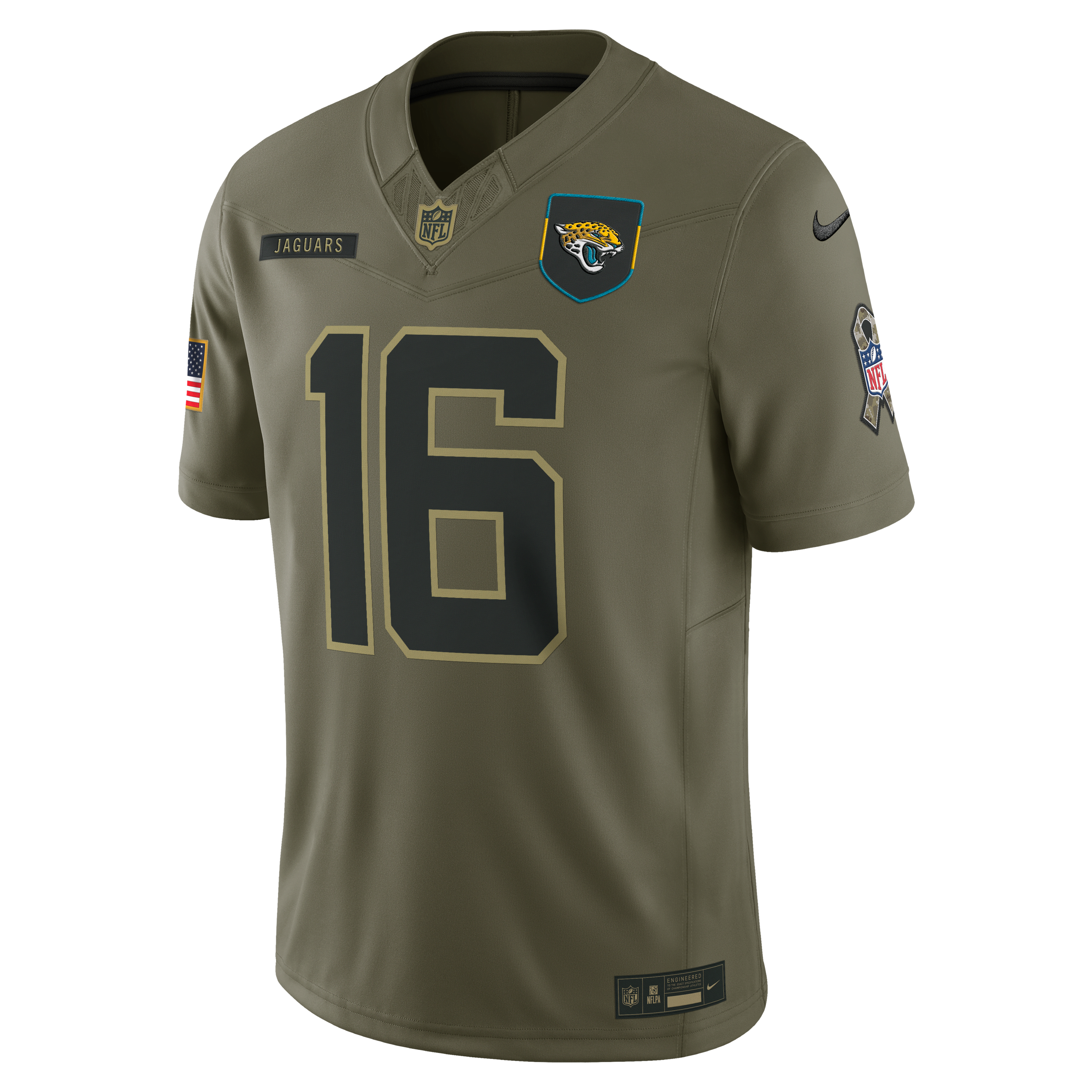 Trevor Lawrence Jacksonville Jaguars Salute to Service Men's Nike Dri-FIT NFL Limited Jersey