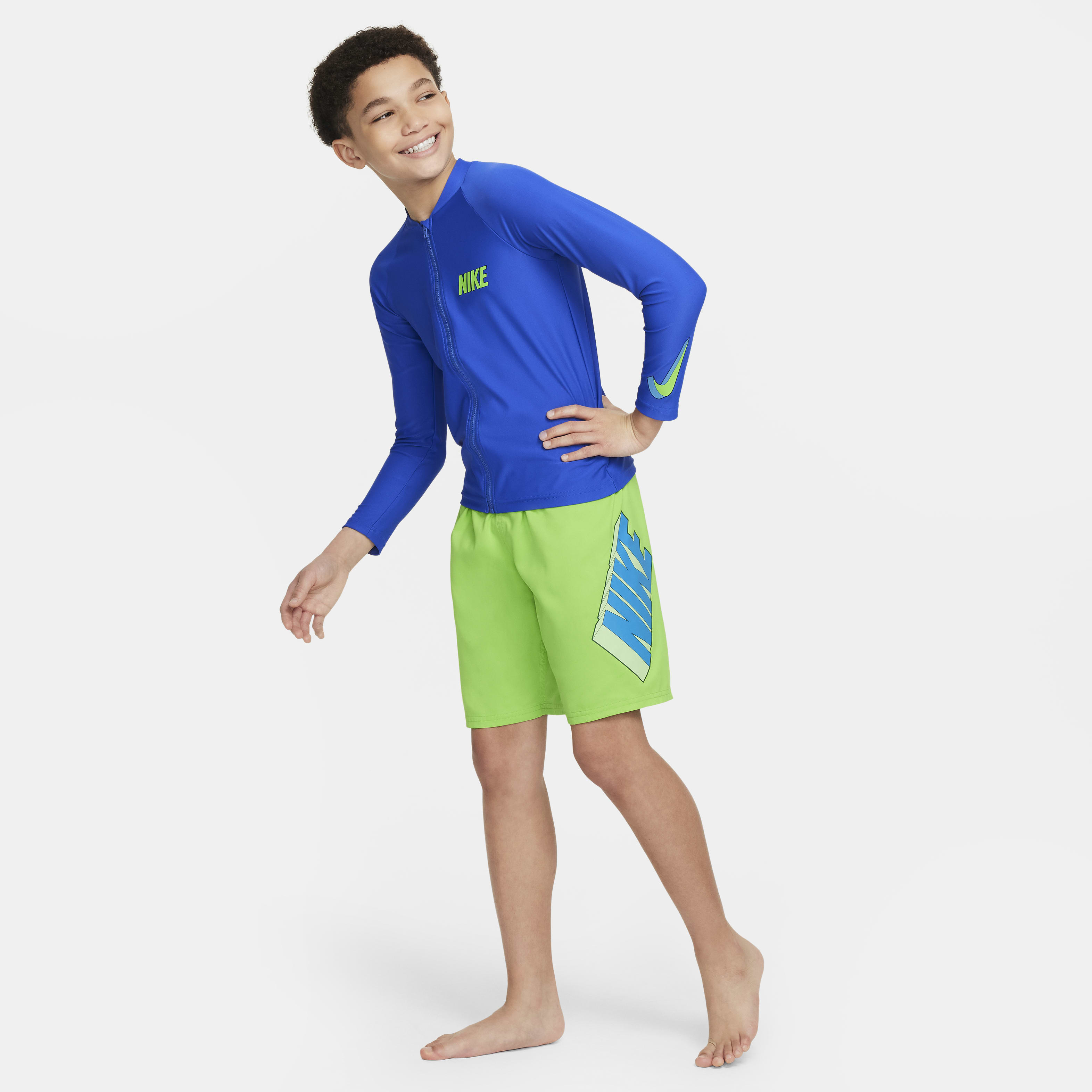 Nike Swim 3-D Big Kids' (Boys') 7" Volley Shorts