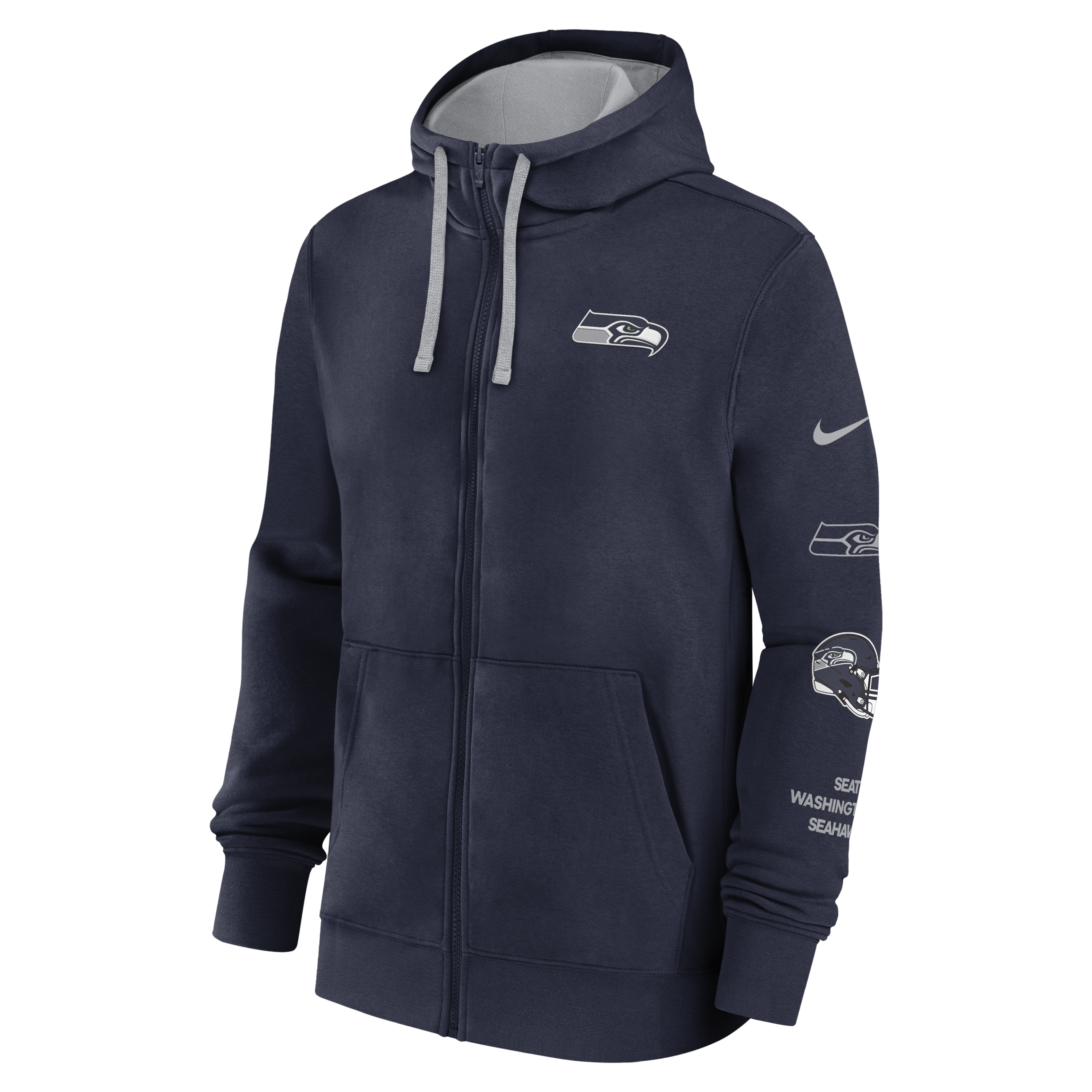 Seattle Seahawks Club Men's Nike NFL Full-Zip Hoodie