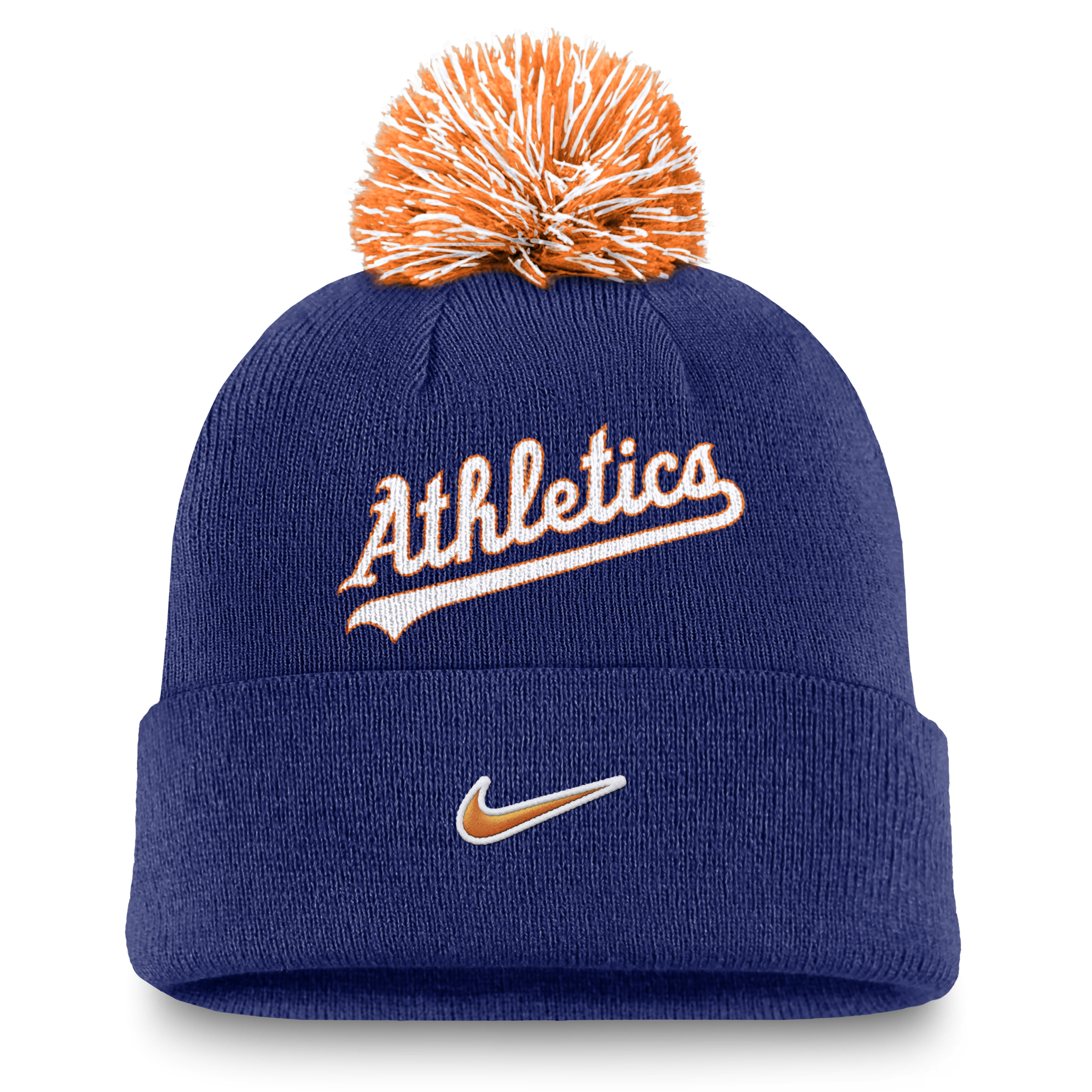 Oakland Athletics Peak Men's Nike MLB Cuffed Pom Beanie