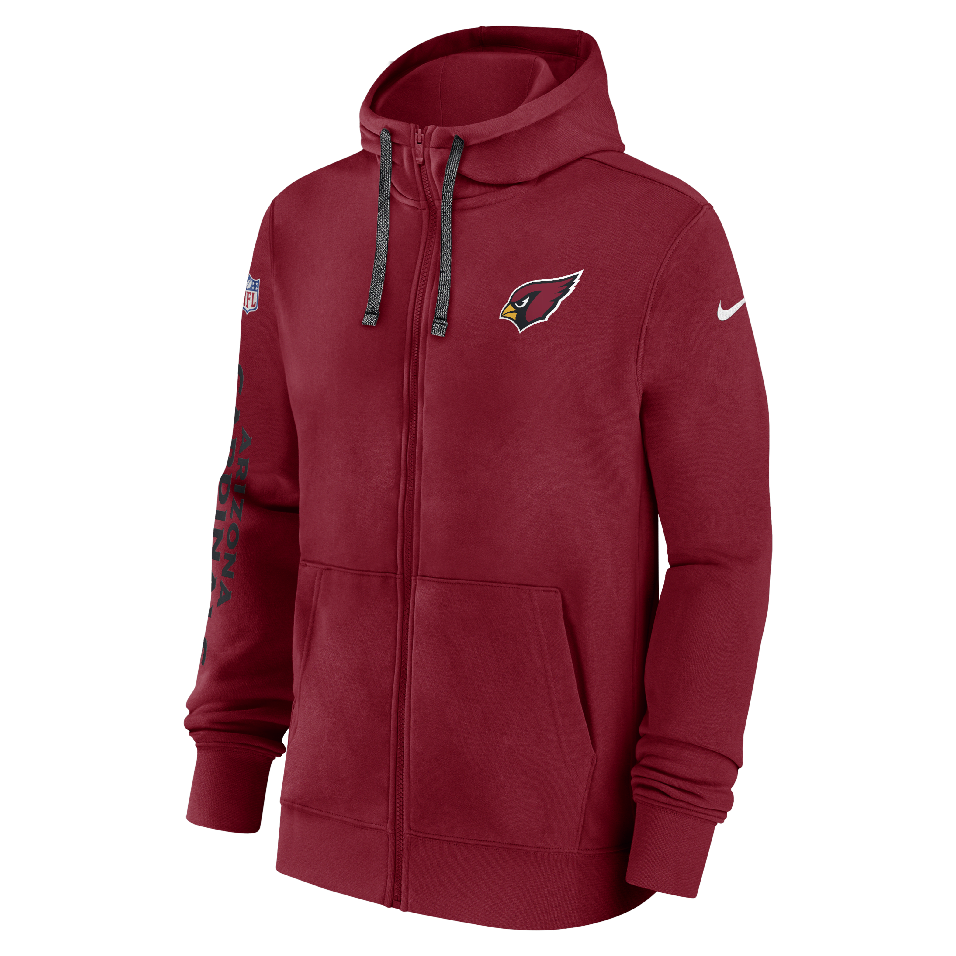 Arizona Cardinals Sideline Team Issue Club Men's Nike Full Zip Hoodie