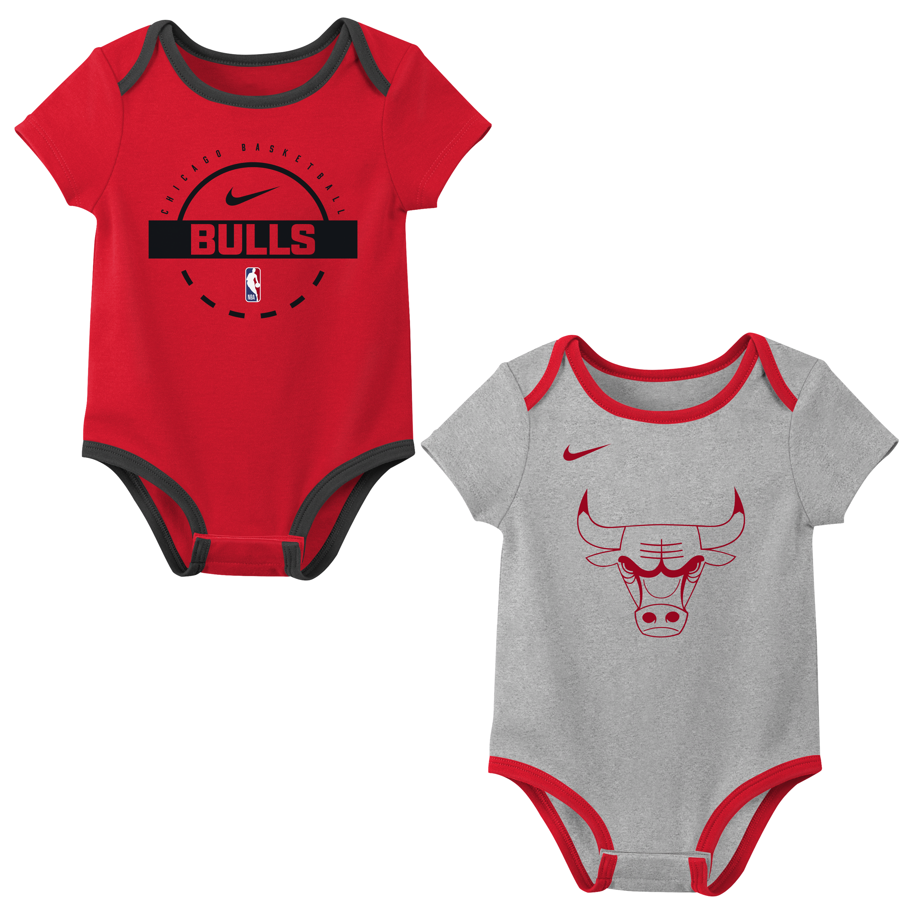 Nike "Chicago Bulls" Baby (0-3M) NBA Bodysuit (2-Pack)