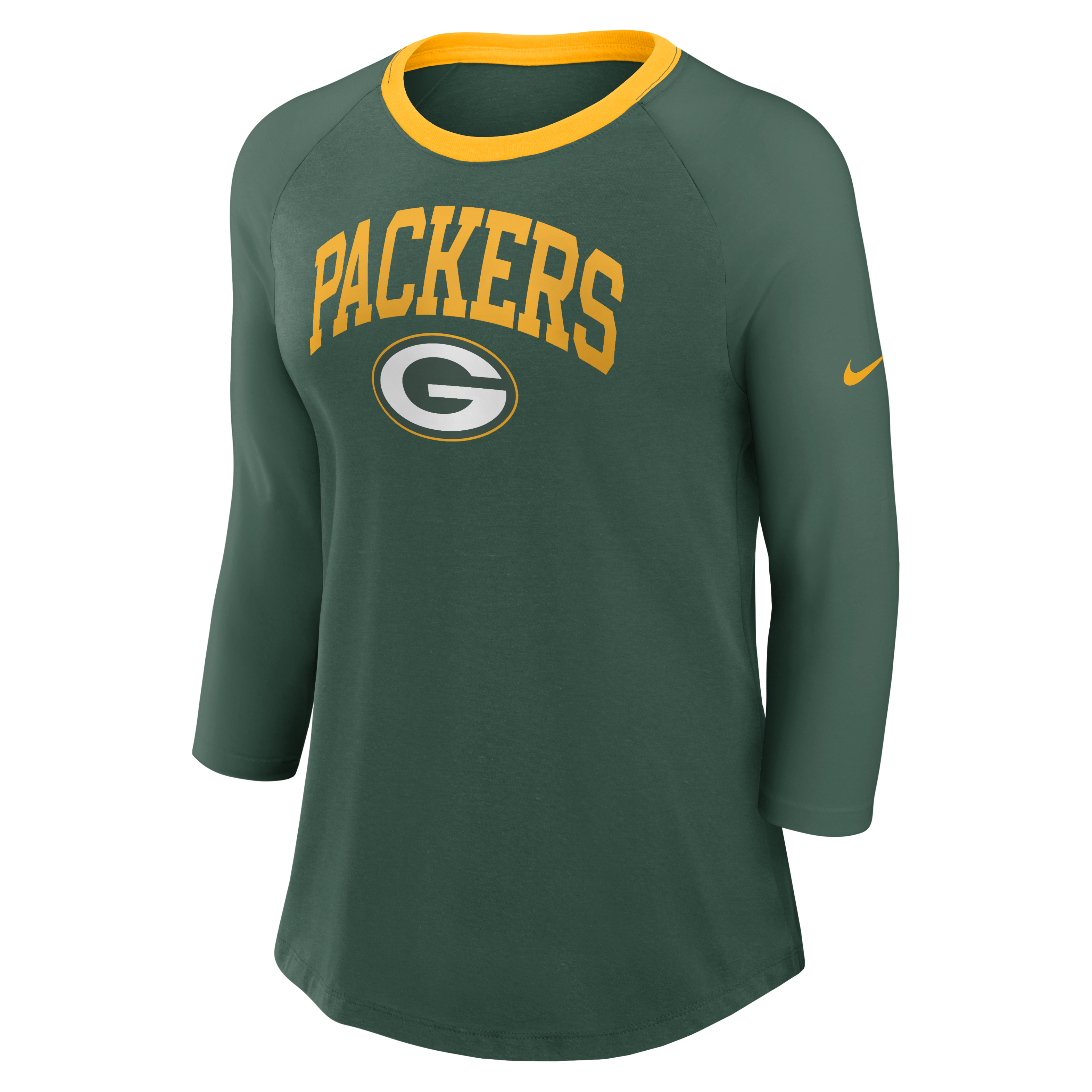 Green Bay Packers Women's Nike NFL 3/4-Sleeve T-Shirt