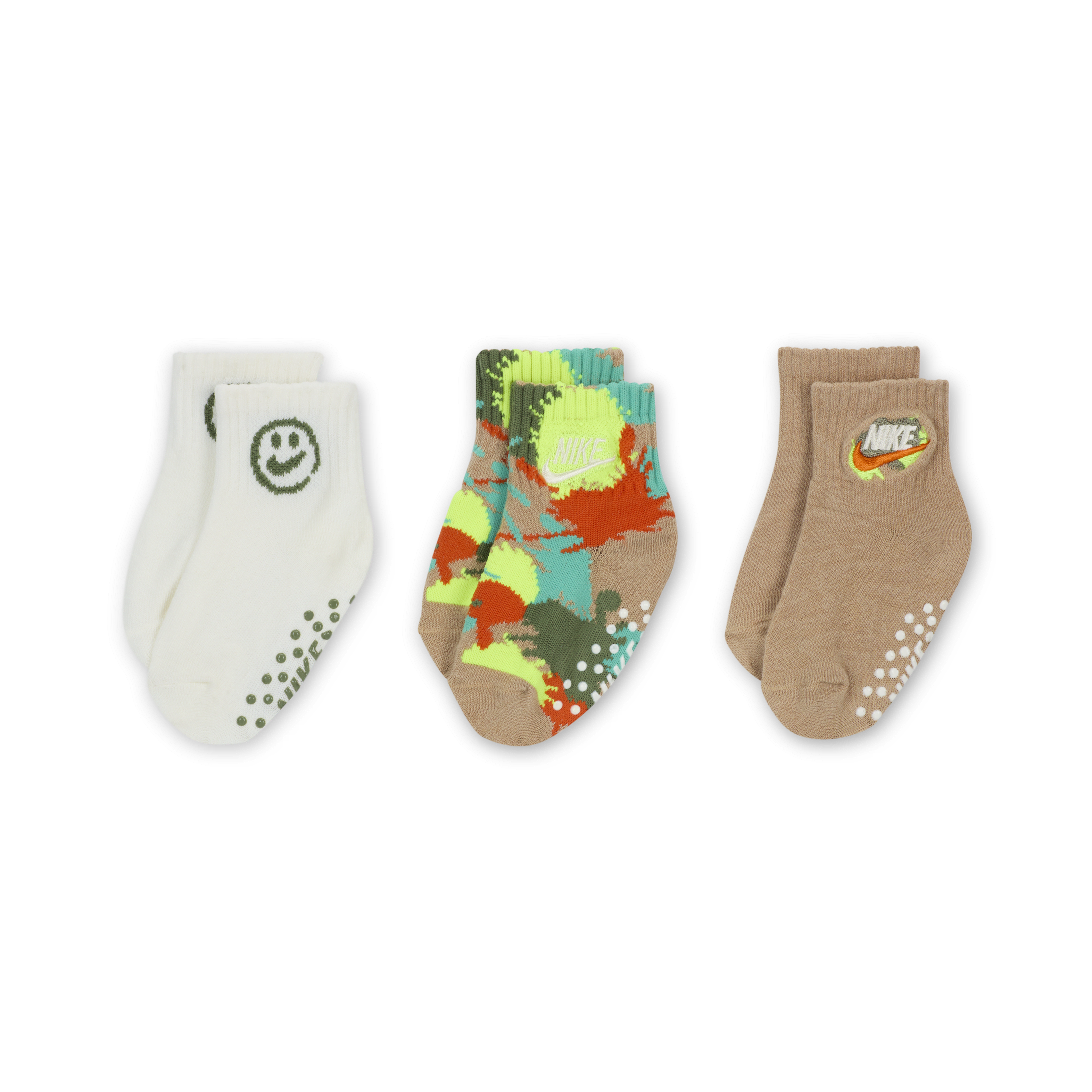 Nike Express Yourself Baby (0-6M) Gripper Socks (3 Pairs)