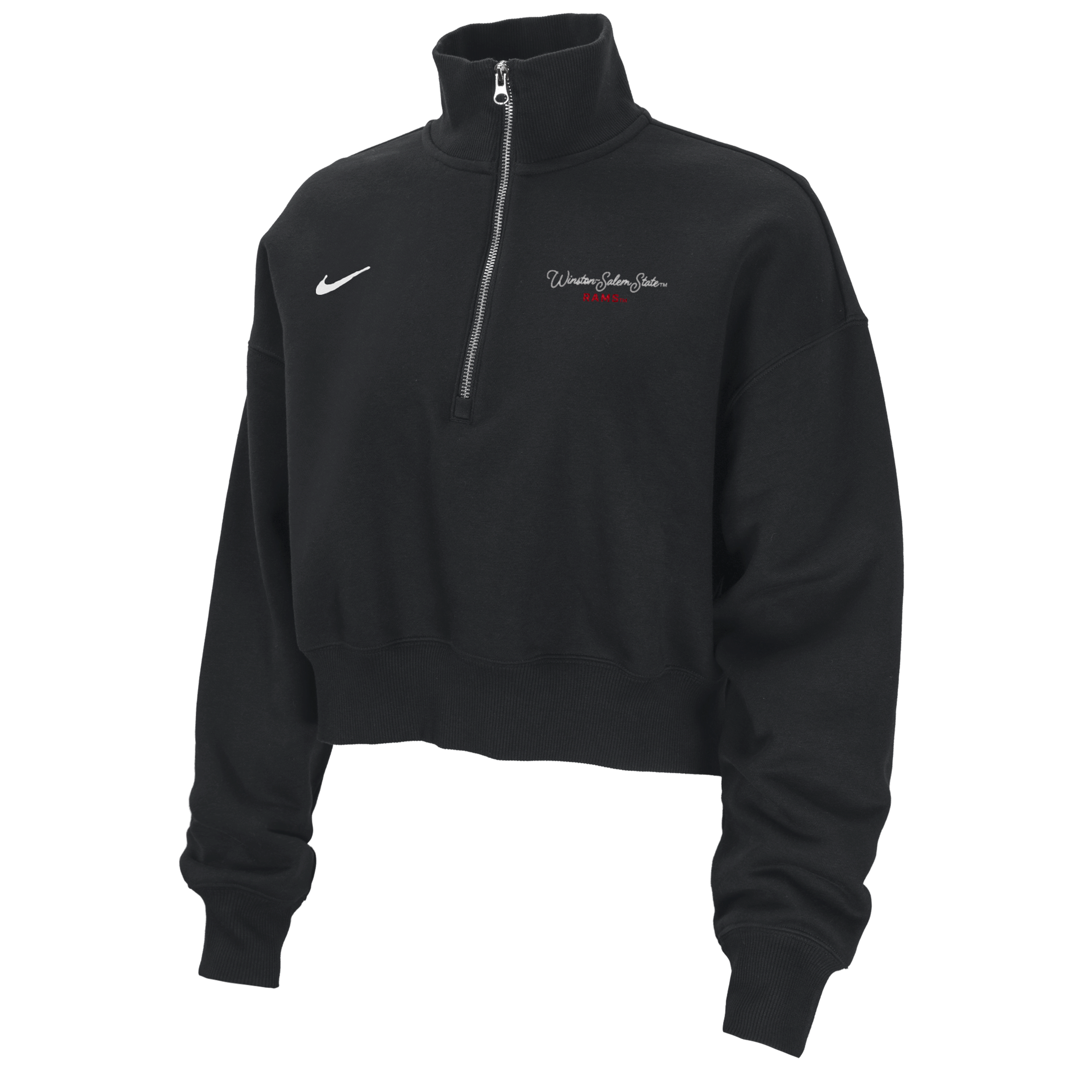Nike College Phoenix Fleece (Winston-Salem State University) Women's Cropped 1/4-Zip Pullover