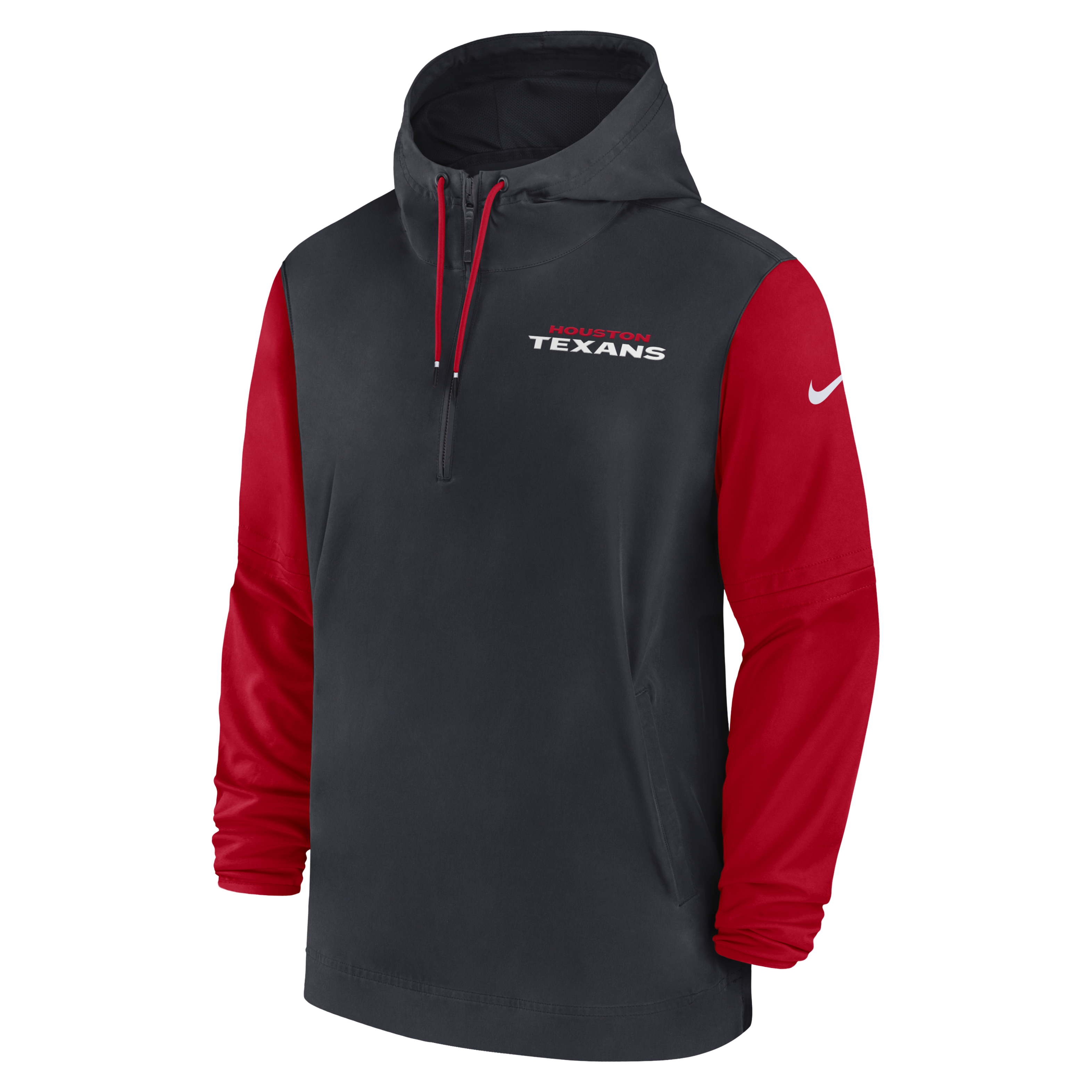 Houston Texans Sideline Pre-Game Player Men's Nike NFL 1/2-Zip Hooded Jacket