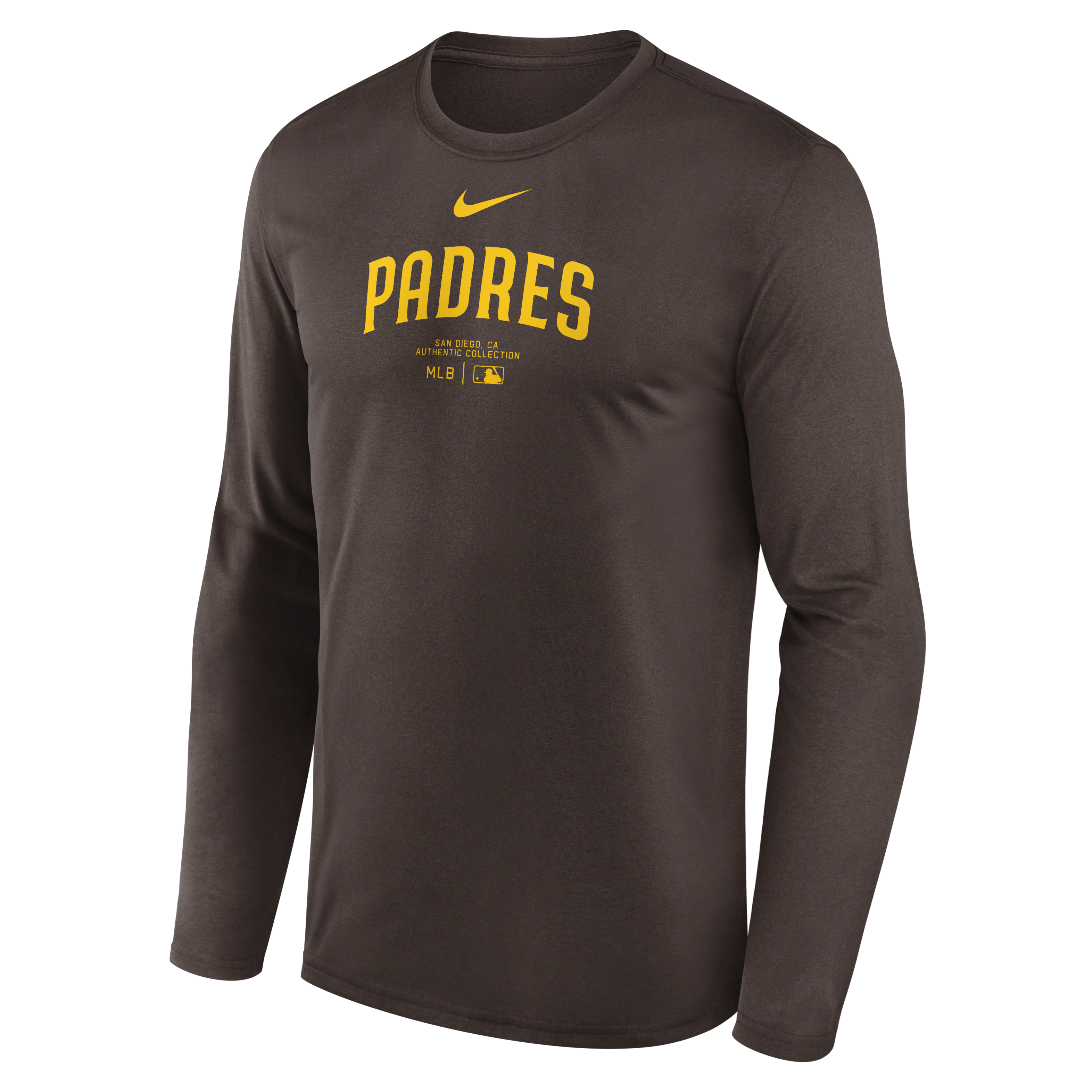 San Diego Padres Authentic Collection Practice Men's Nike Dri-FIT MLB Long-Sleeve T-Shirt