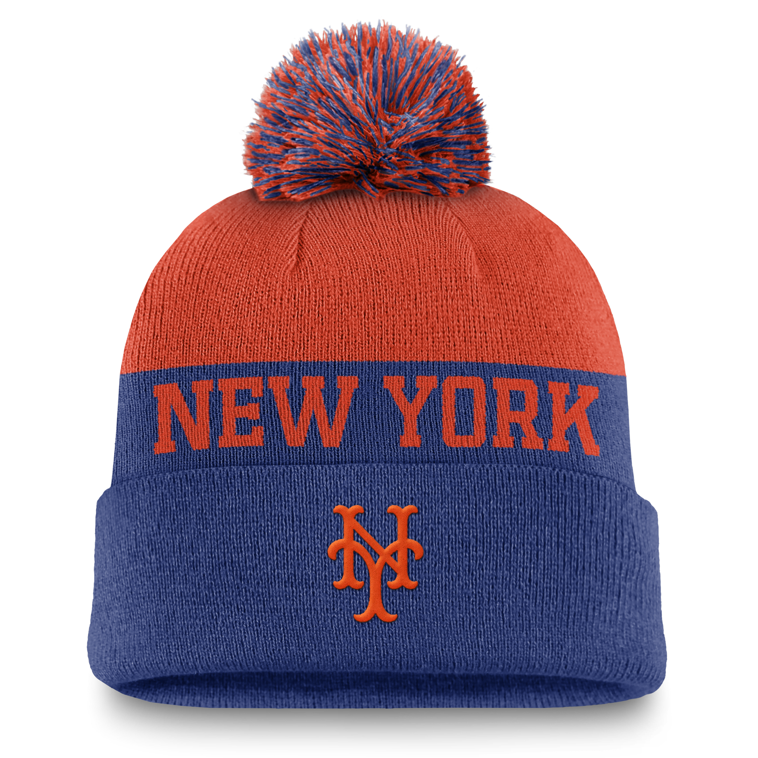 New York Mets Rewind Peak Men's Nike MLB Cuffed Pom Beanie