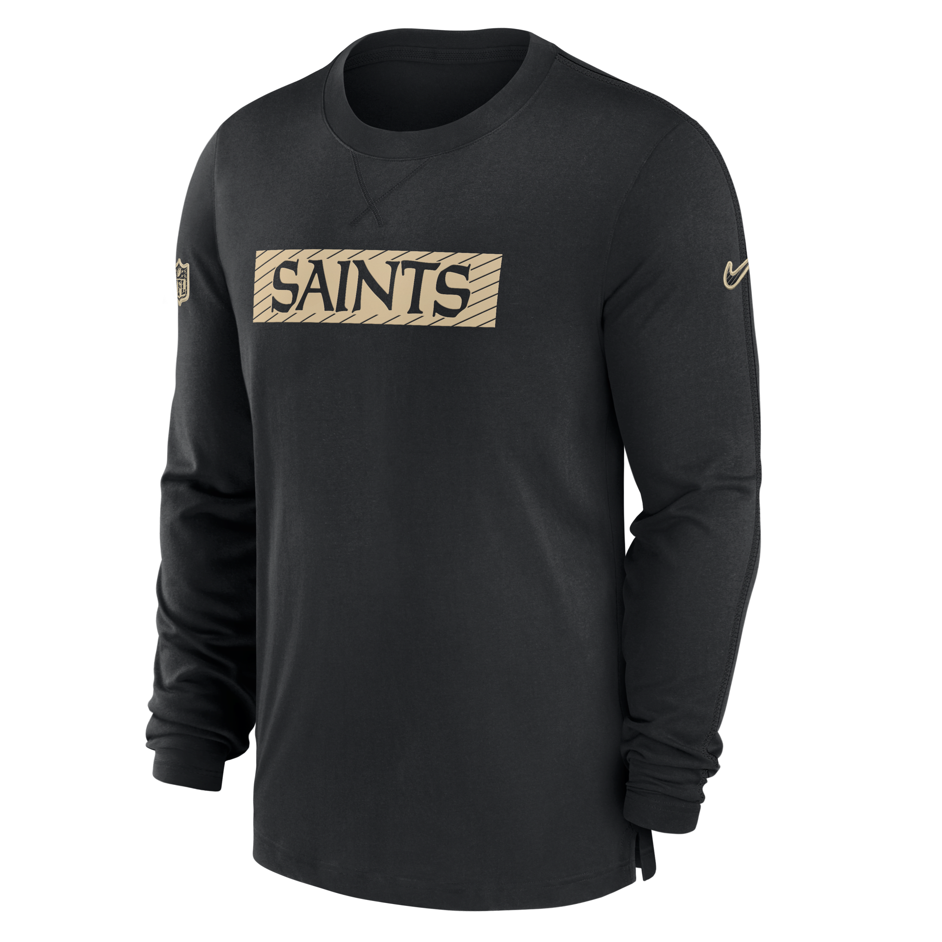 New Orleans Saints Sideline Player Team Issue Men’s Nike Dri-FIT Long-Sleeve Top