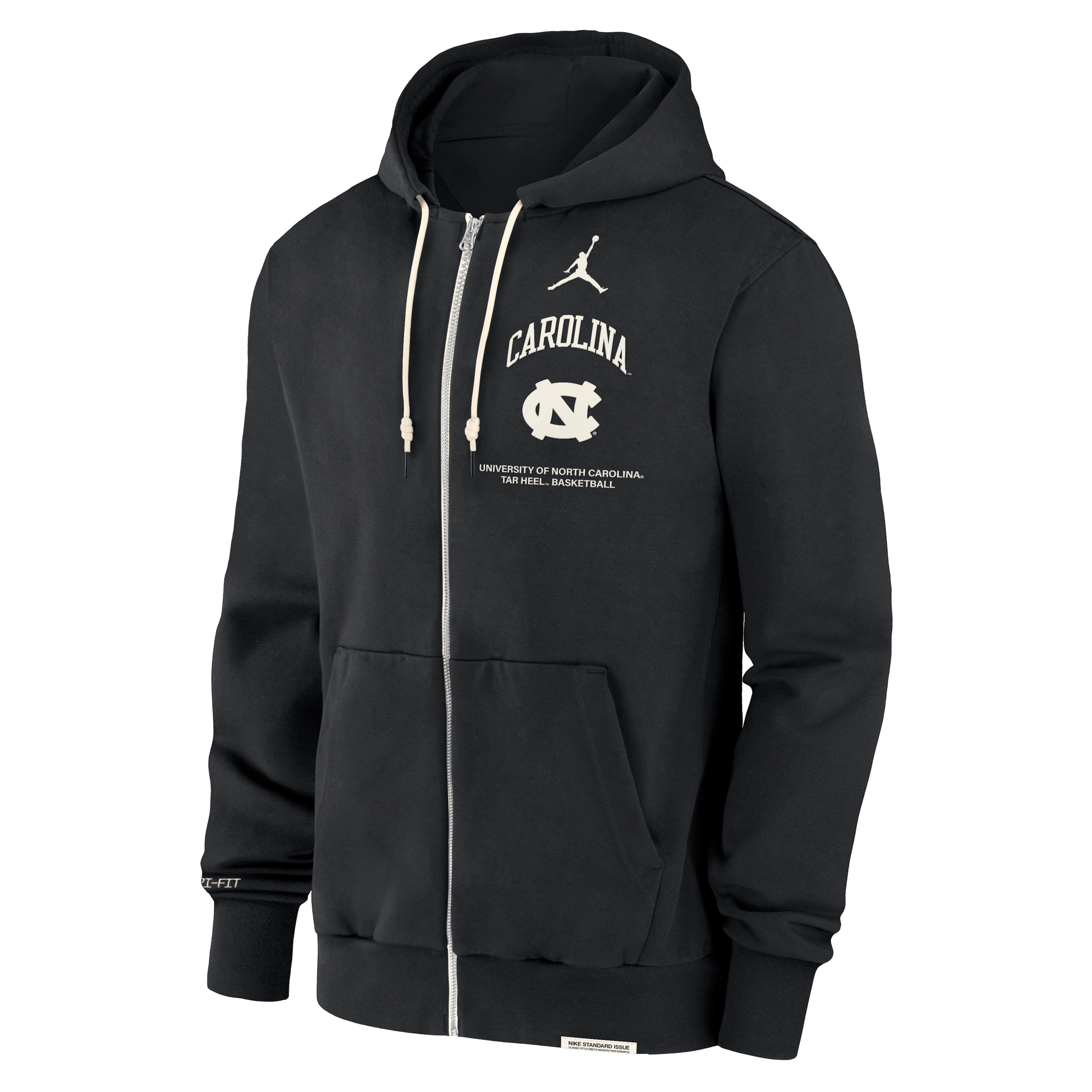 North Carolina Tar Heels On-Court Basketball Men’s Jordan Brand Dri-FIT College Full-Zip Hoodie