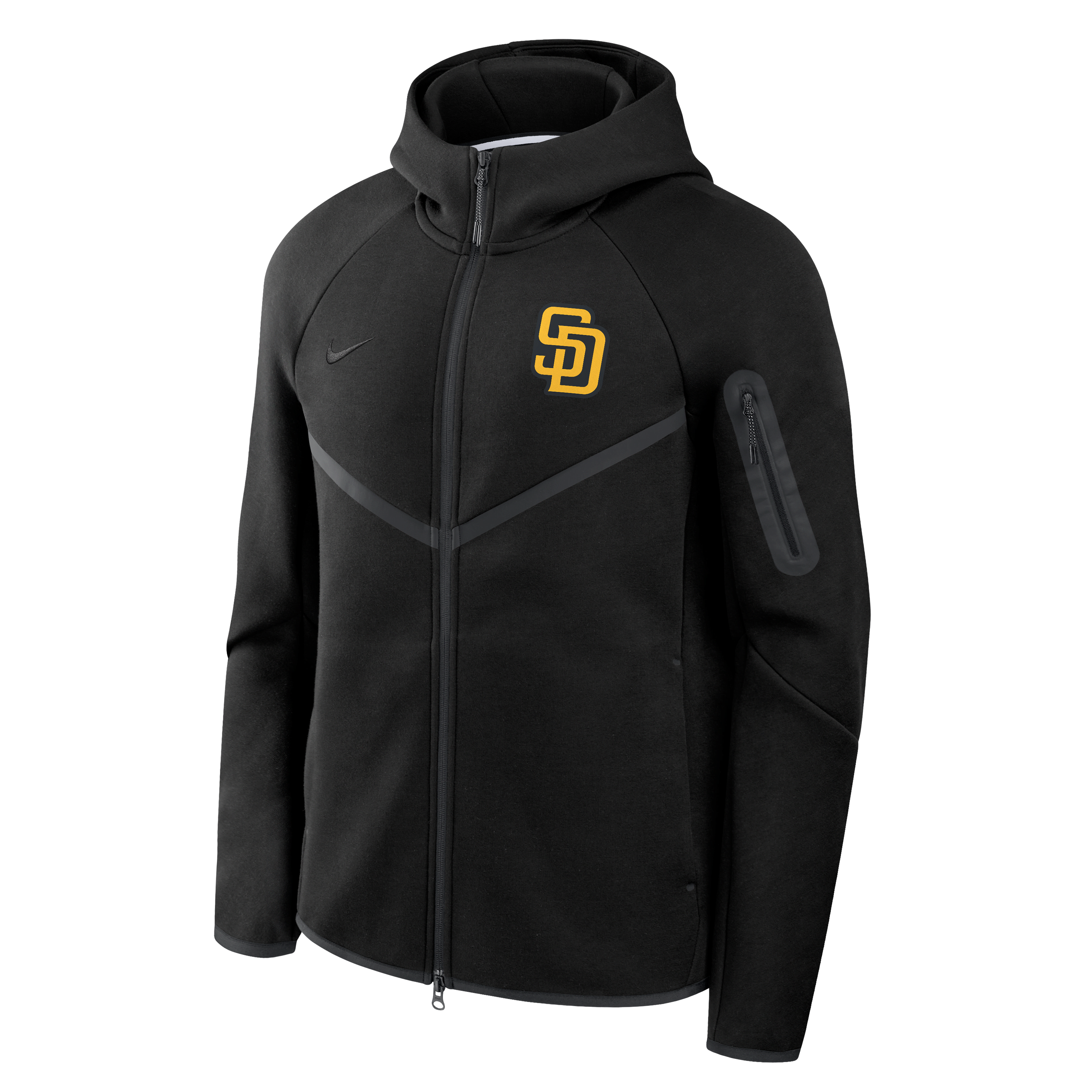 San Diego Padres Tech Fleece Windrunner Men's Nike MLB Full-Zip Hooded Jacket