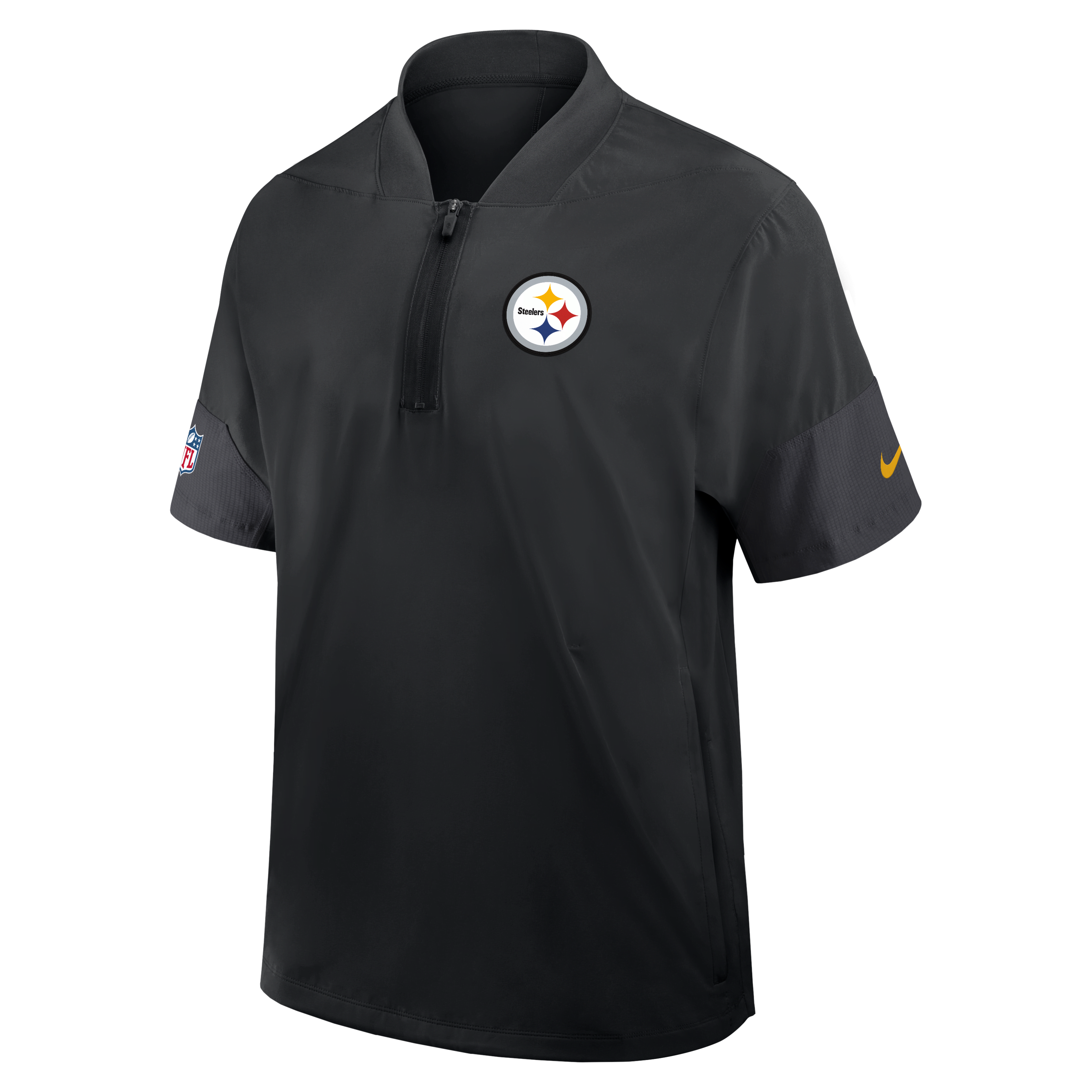 Pittsburgh Steelers Sideline Coach Men's Nike NFL 1/2-Zip Short-Sleeve Jacket