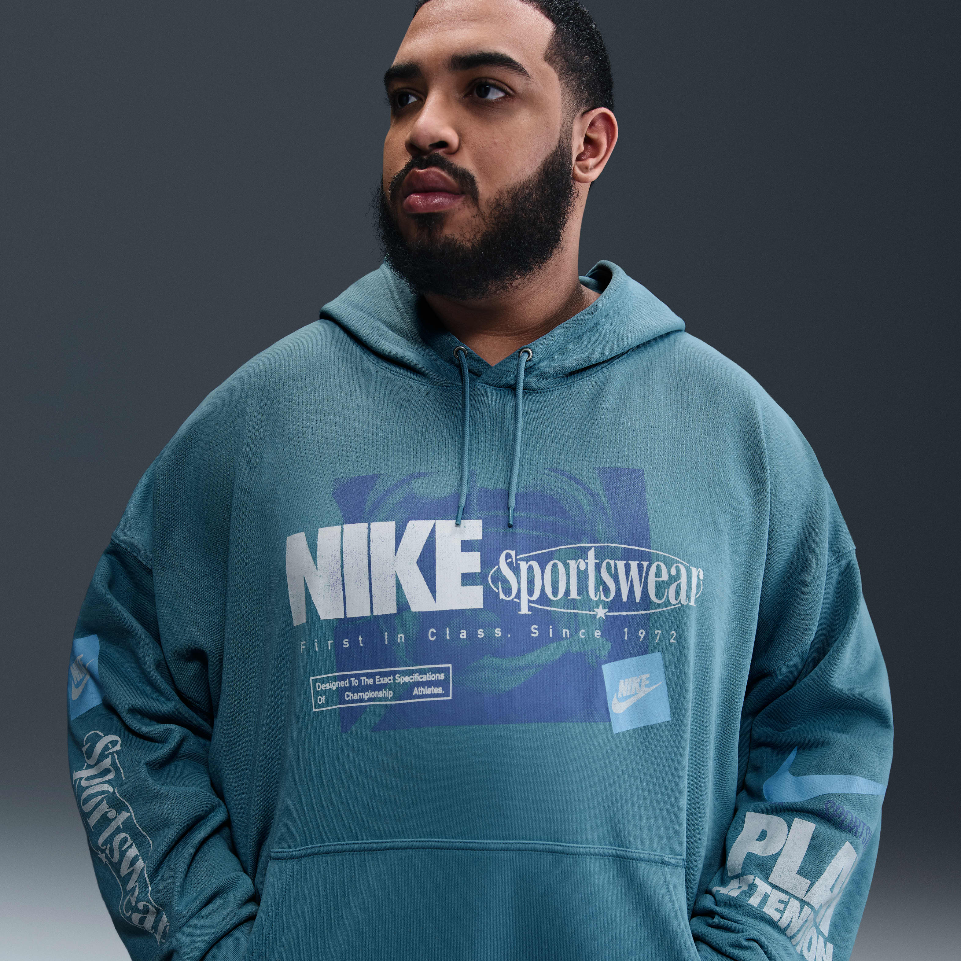 Nike Club Men's Oversized French Terry Pullover Hoodie