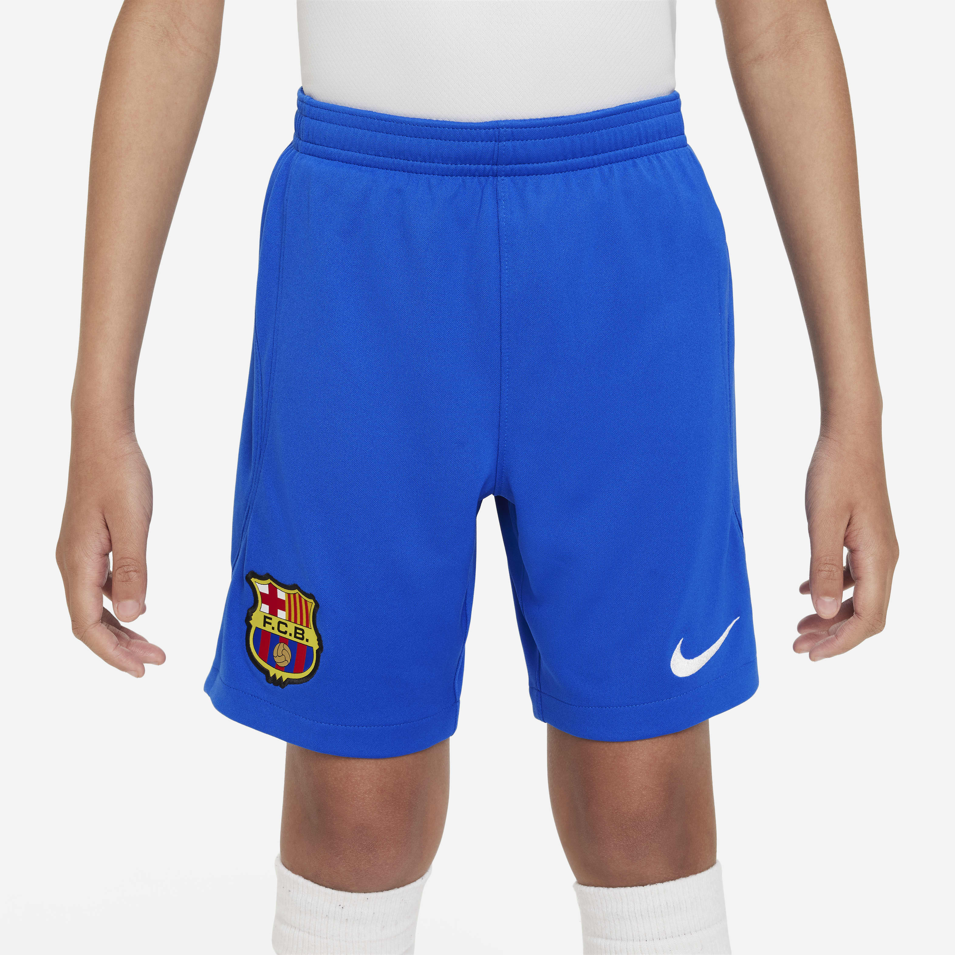 FC Barcelona 2023/24 Stadium Away Big Kids' Nike Dri-FIT Soccer Shorts