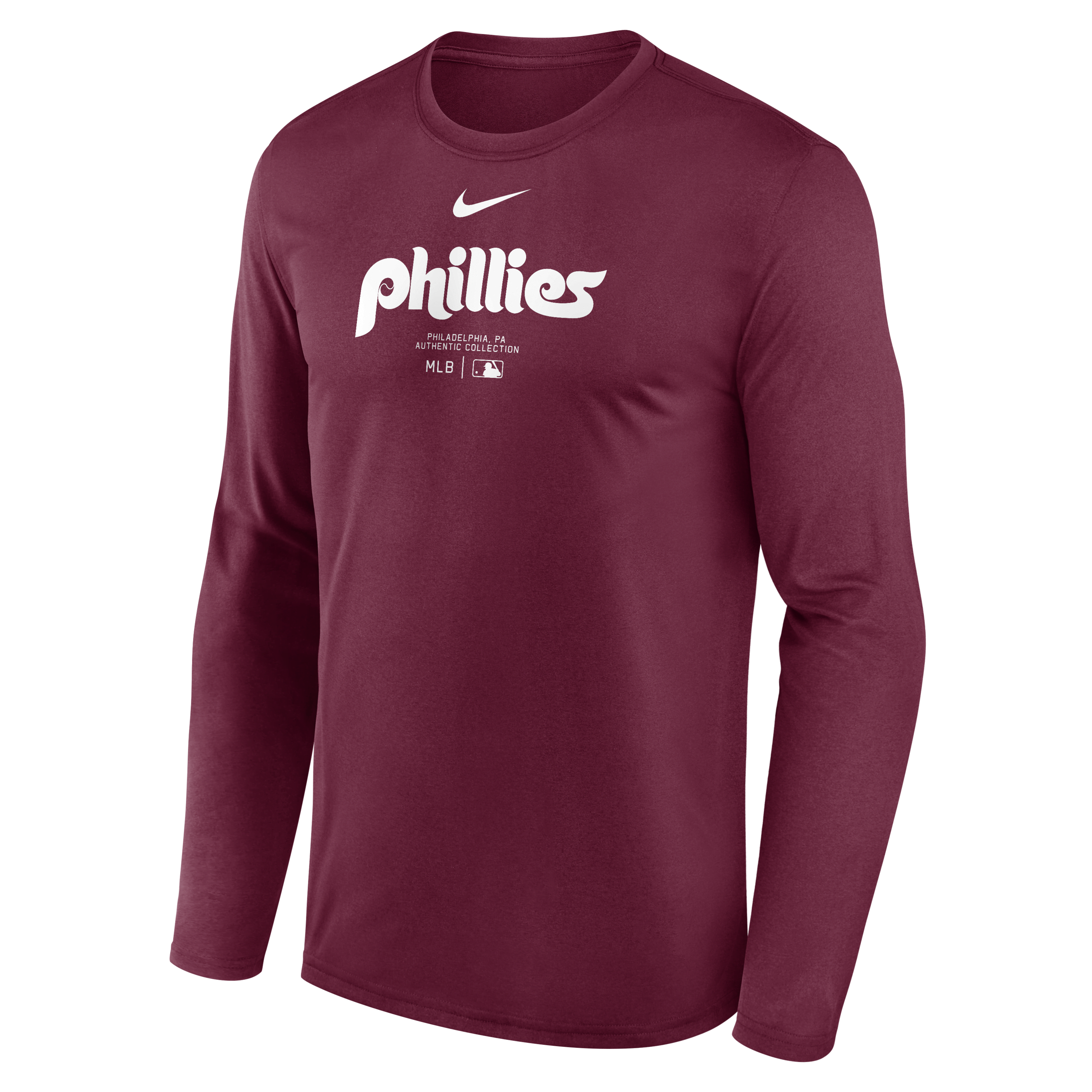 Philadelphia Phillies Authentic Collection Practice Men's Nike Dri-FIT MLB Long-Sleeve T-Shirt