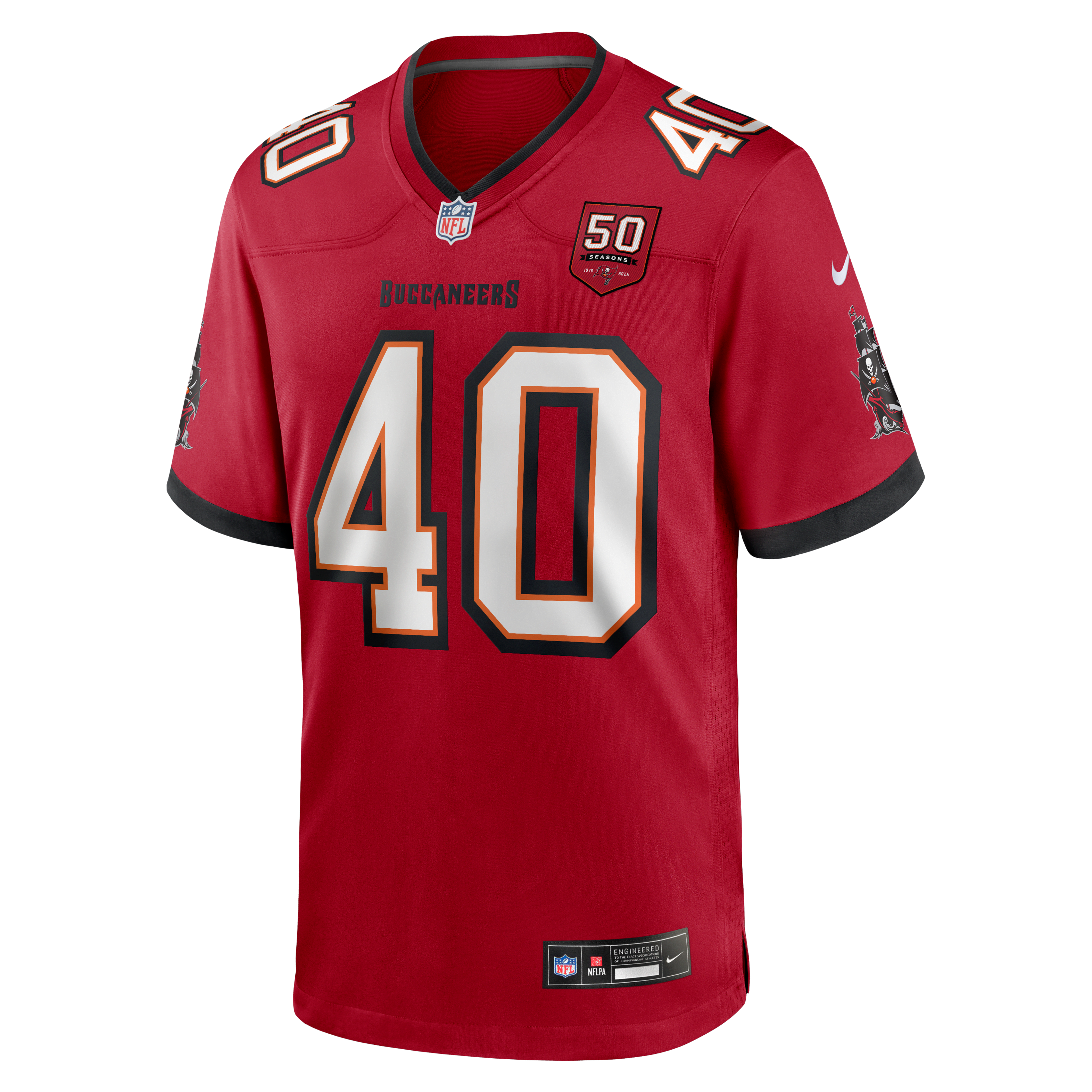 Derrick Brooks Tampa Bay Buccaneers 50th Anniversary Men's Nike NFL Game Jersey