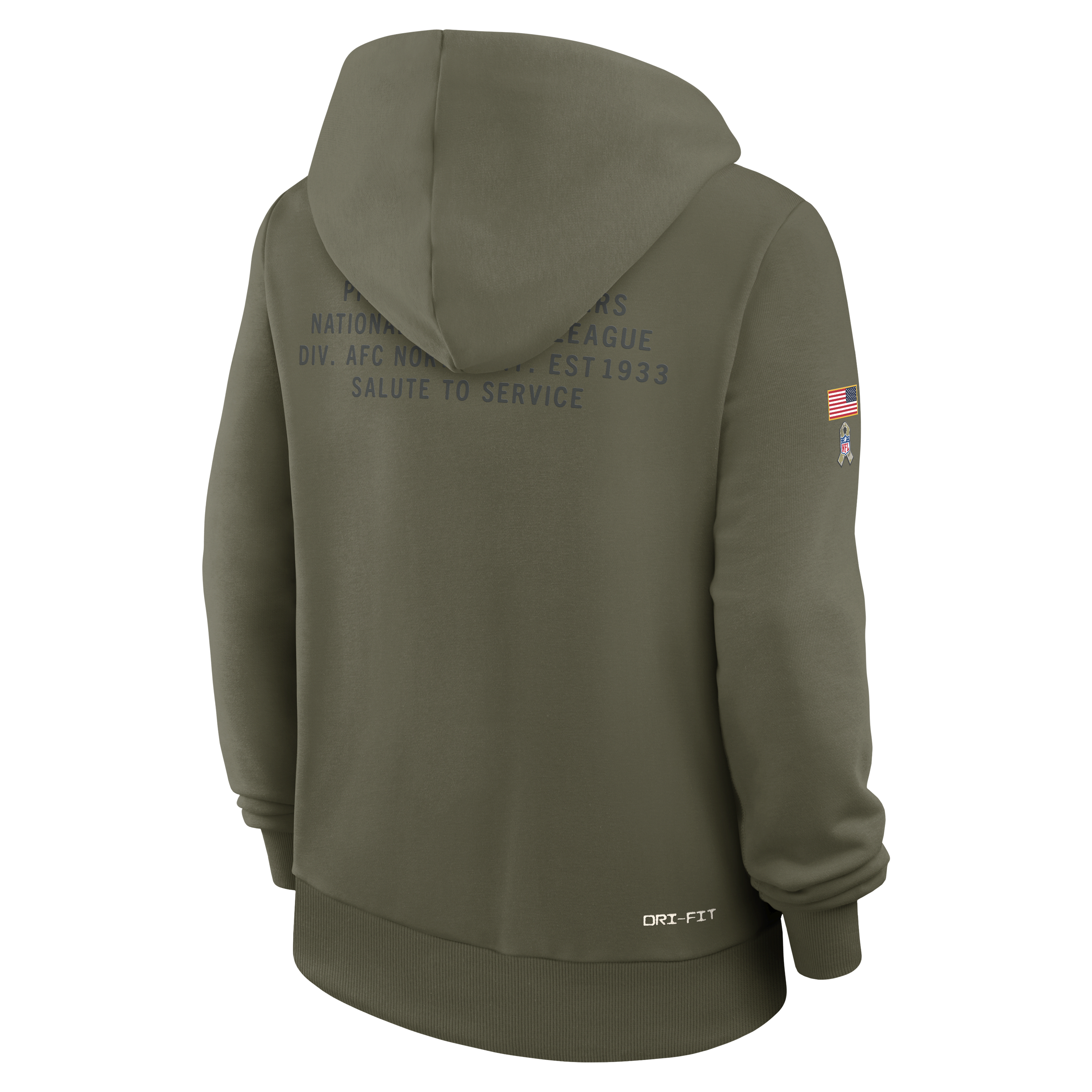 Pittsburgh Steelers Salute to Service Sideline Women's Nike Dri-FIT NFL Pullover Hoodie