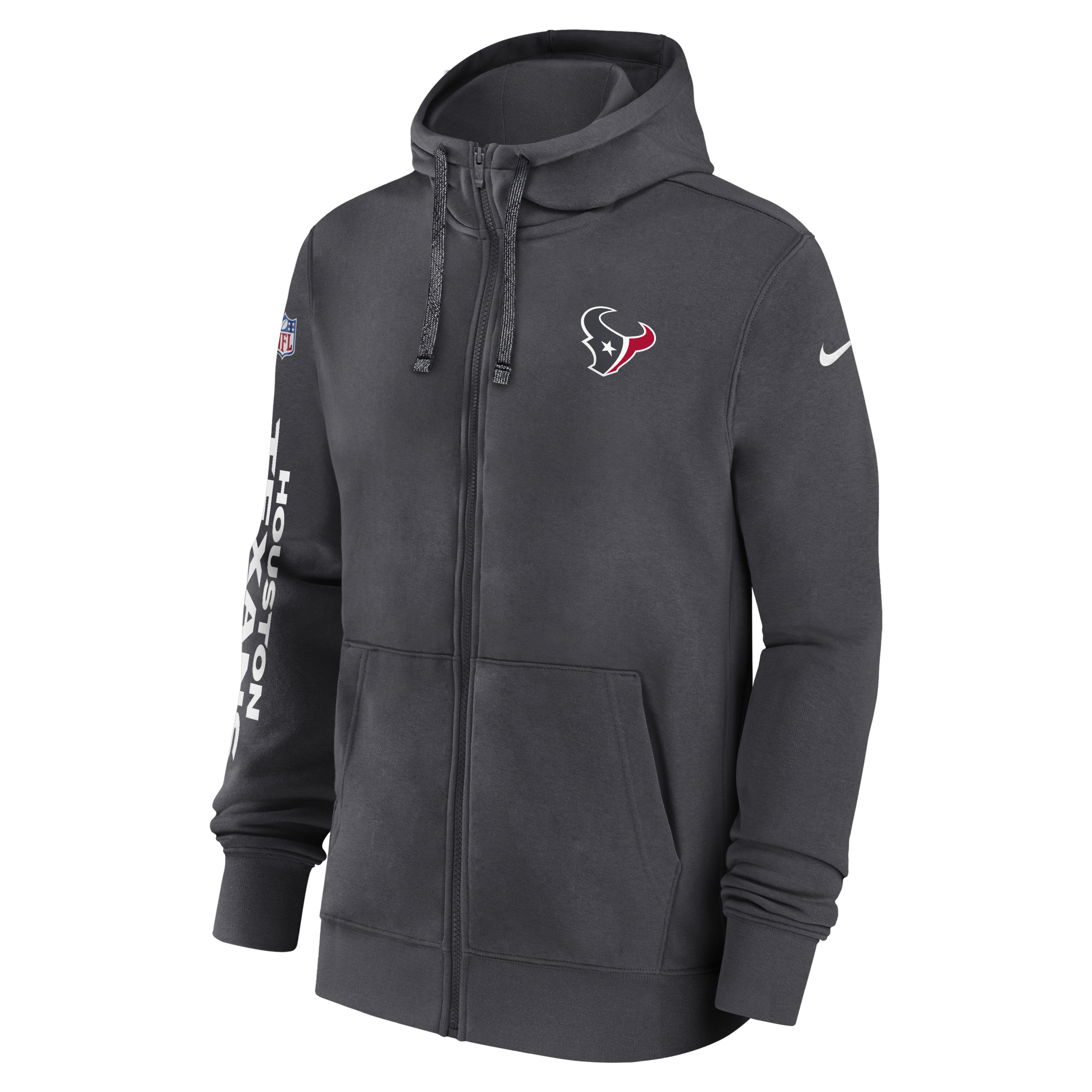 Houston Texans Sideline Team Issue Club Men's Nike Full Zip Hoodie