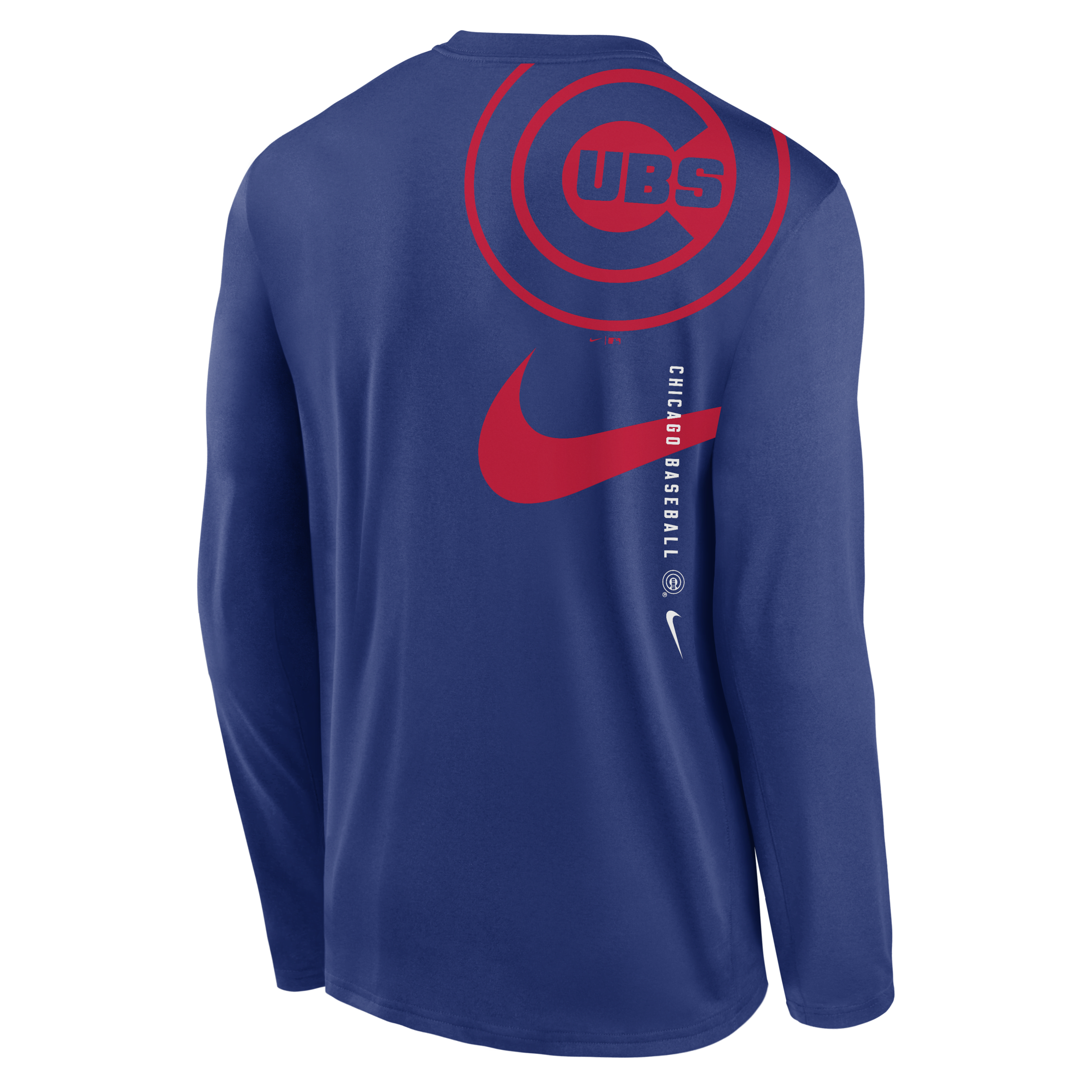 Chicago Cubs Large Swoosh Back Legend Men's Nike Dri-FIT MLB T-Shirt