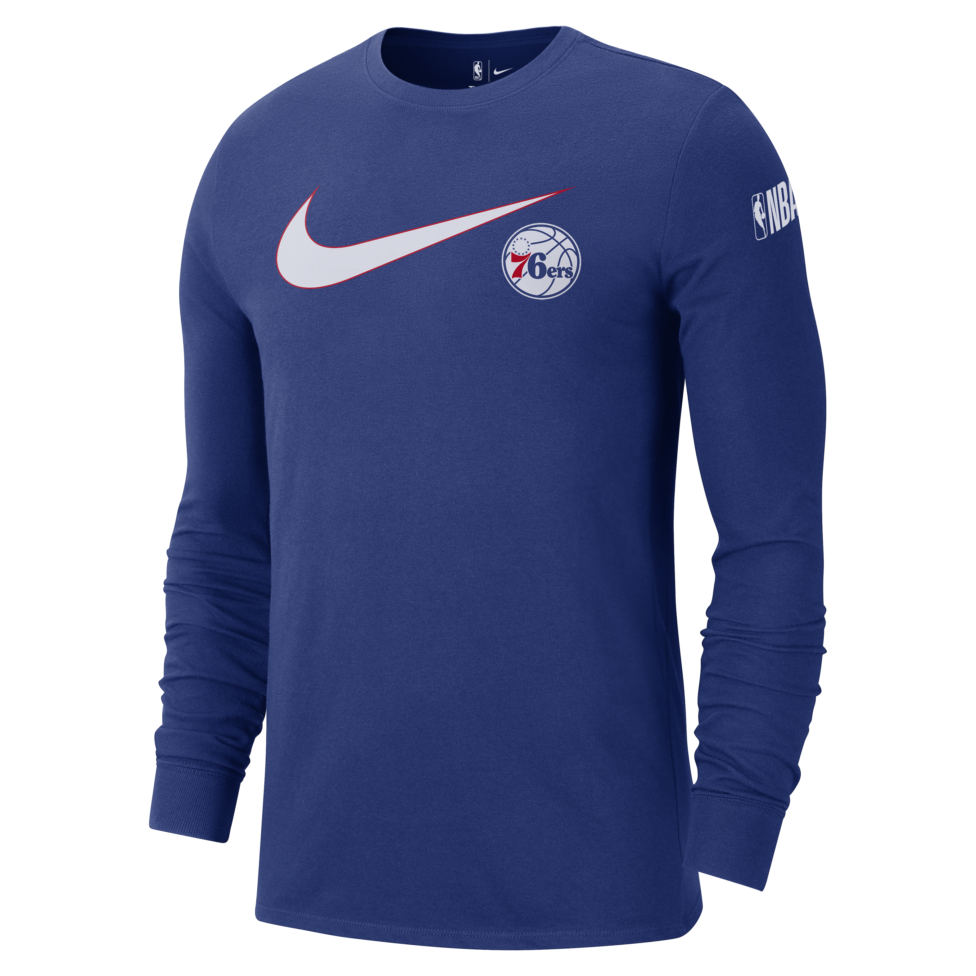 Philadelphia 76ers Swoosh Essential Men's Nike NBA Long-Sleeve T-Shirt