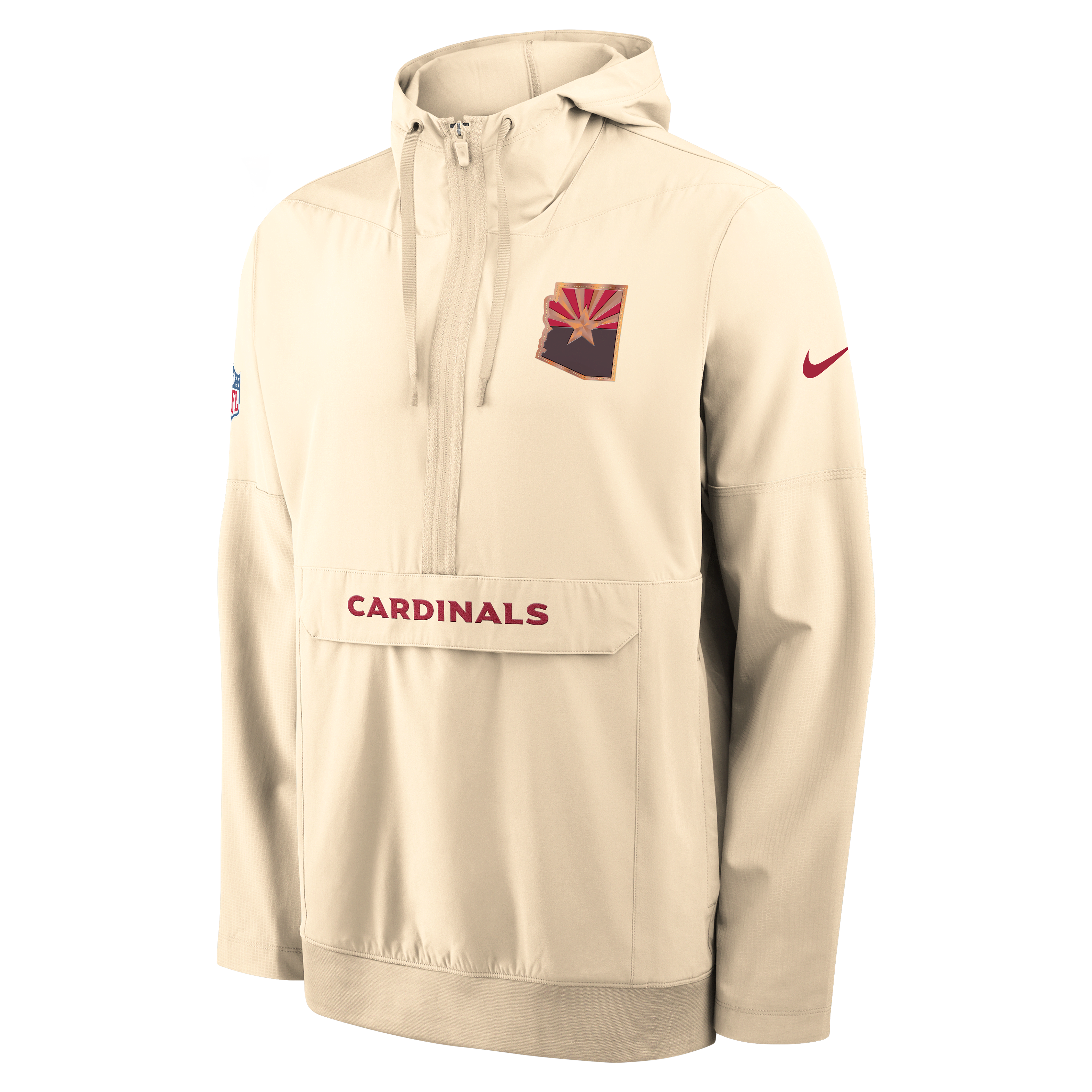 Arizona Cardinals Rivalries Collection Sideline Anorak Men's Nike NFL 1/2-Zip Hooded Jacket