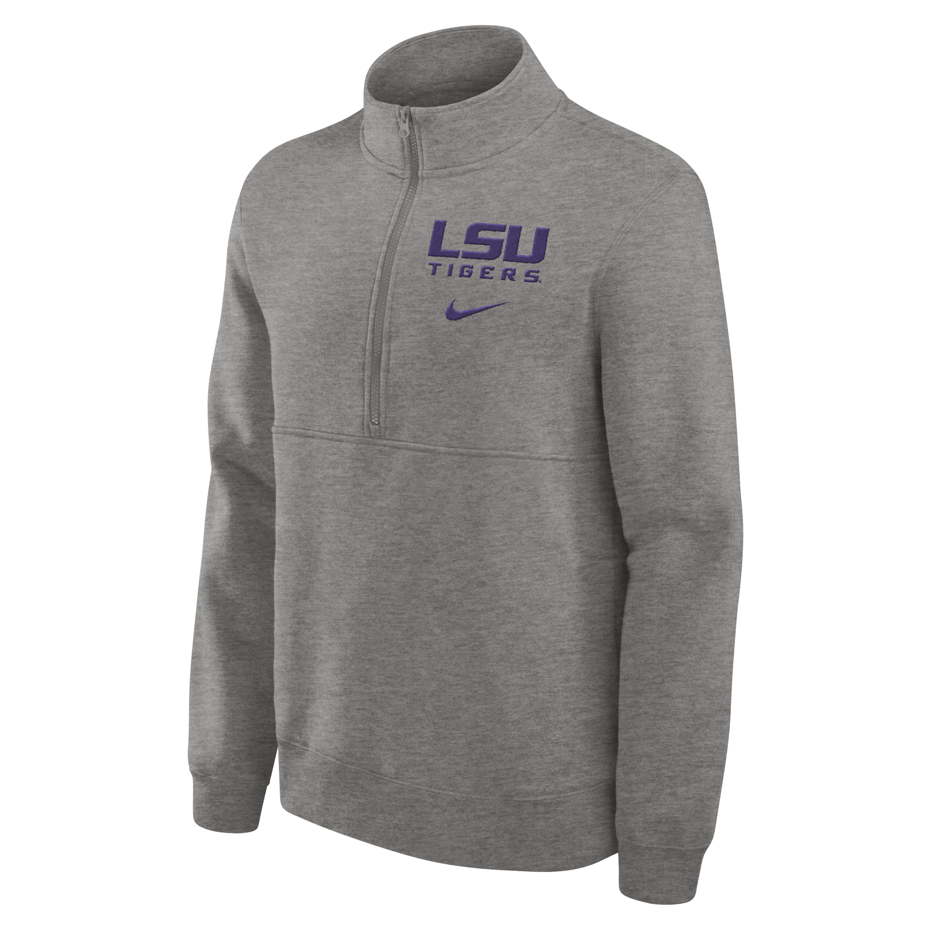 LSU Tigers Primetime Club Men's Nike College 1/2-Zip Crew