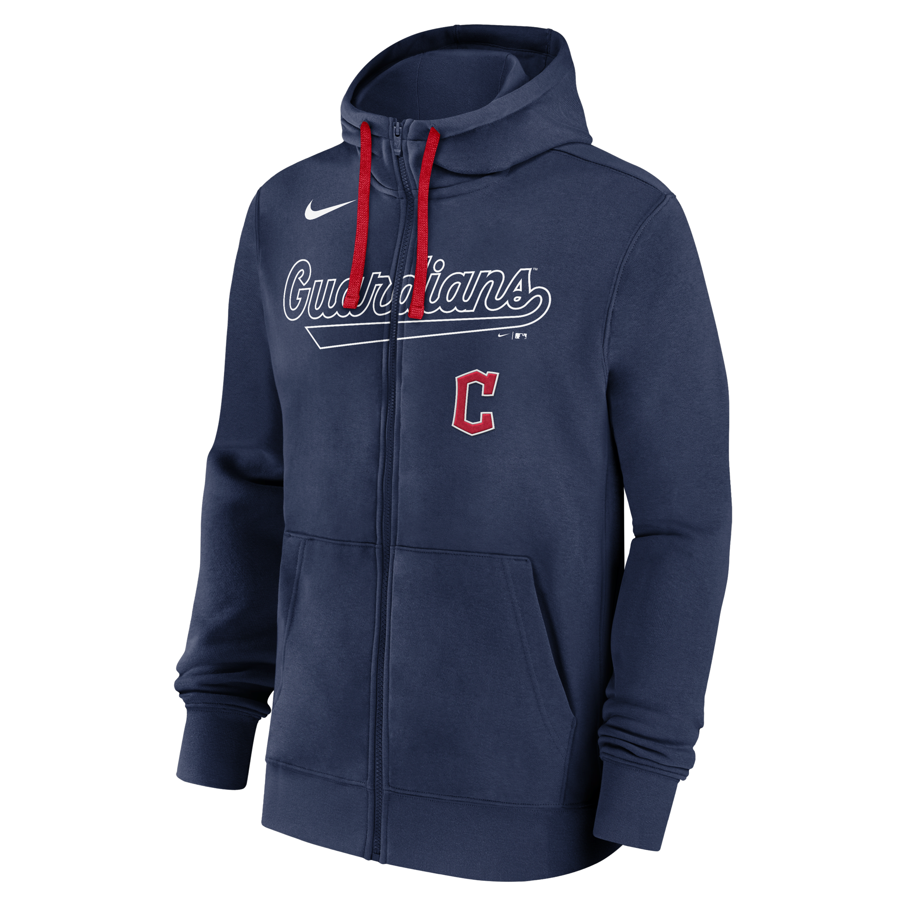 Cleveland Guardians Knockout Script Men's Nike MLB Full-Zip Hoodie