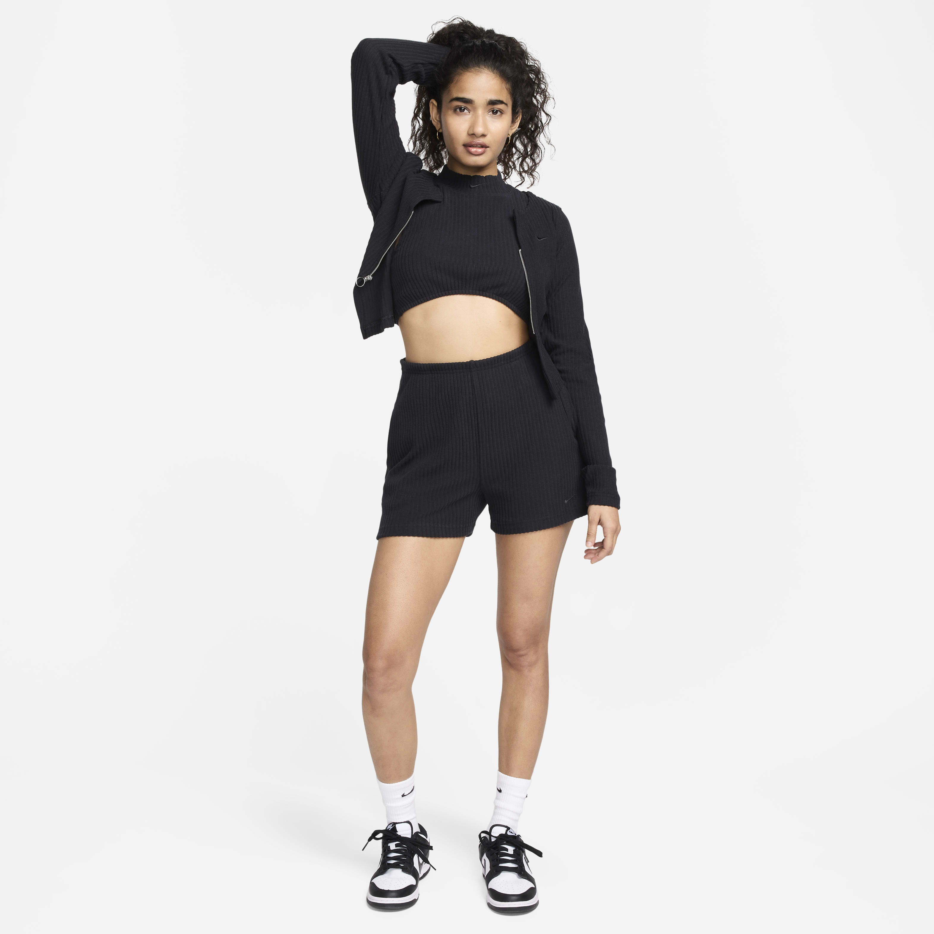 Nike Sportswear Chill Rib Women's High-Waisted Slim 3" Shorts