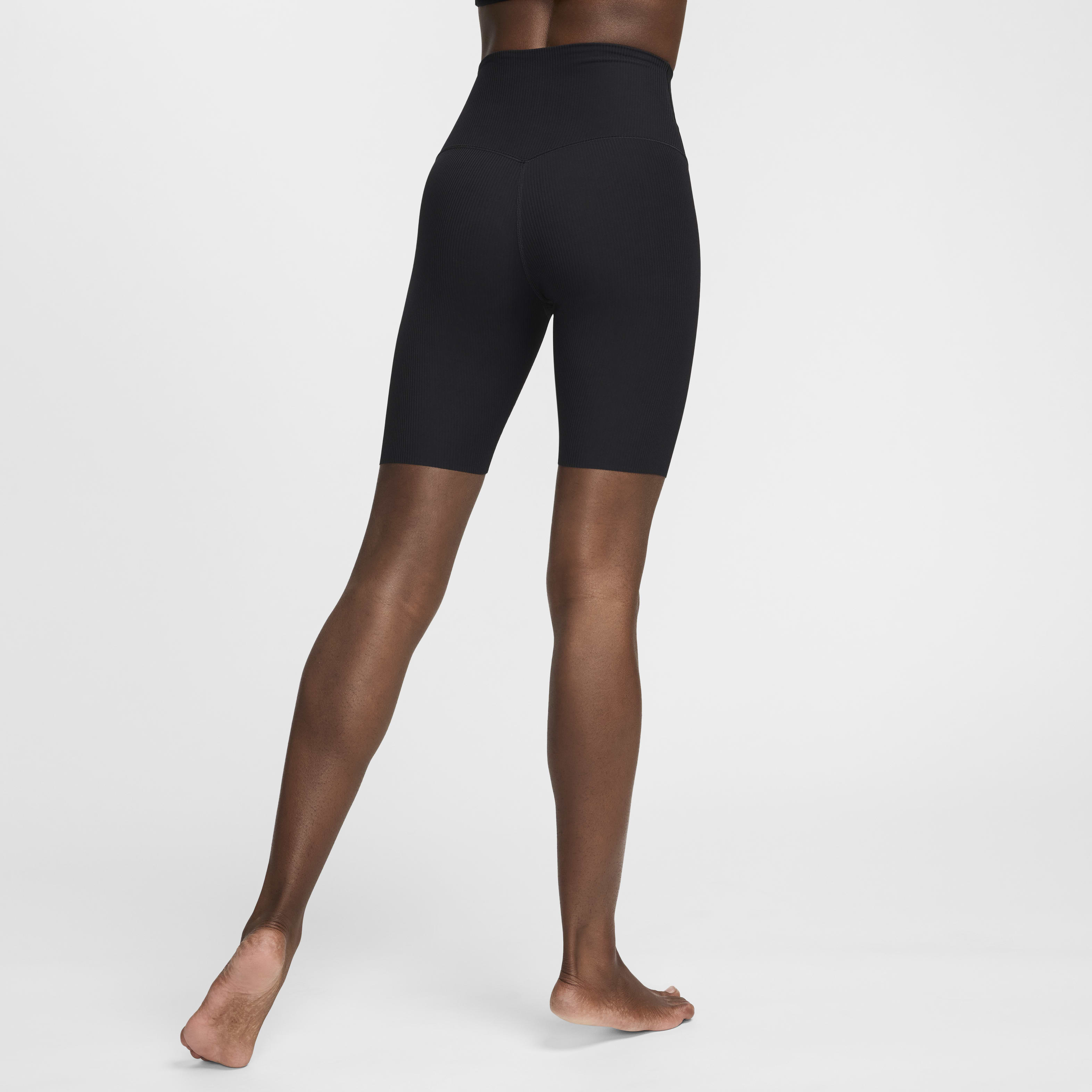 Nike Zenvy Rib Women's Gentle-Support High-Waisted 8" Biker Shorts