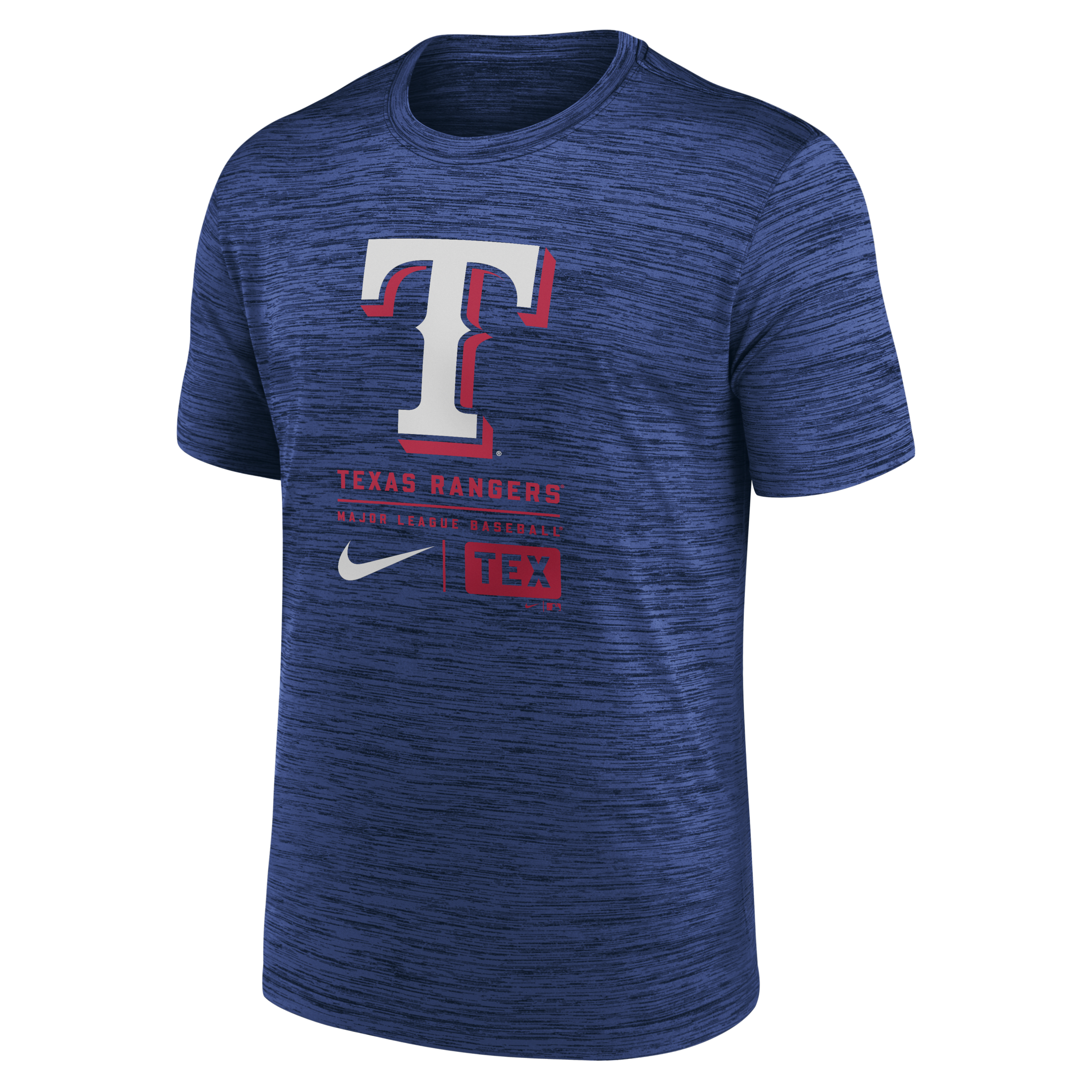 Texas Rangers Large Logo Velocity Men's Nike MLB T-Shirt