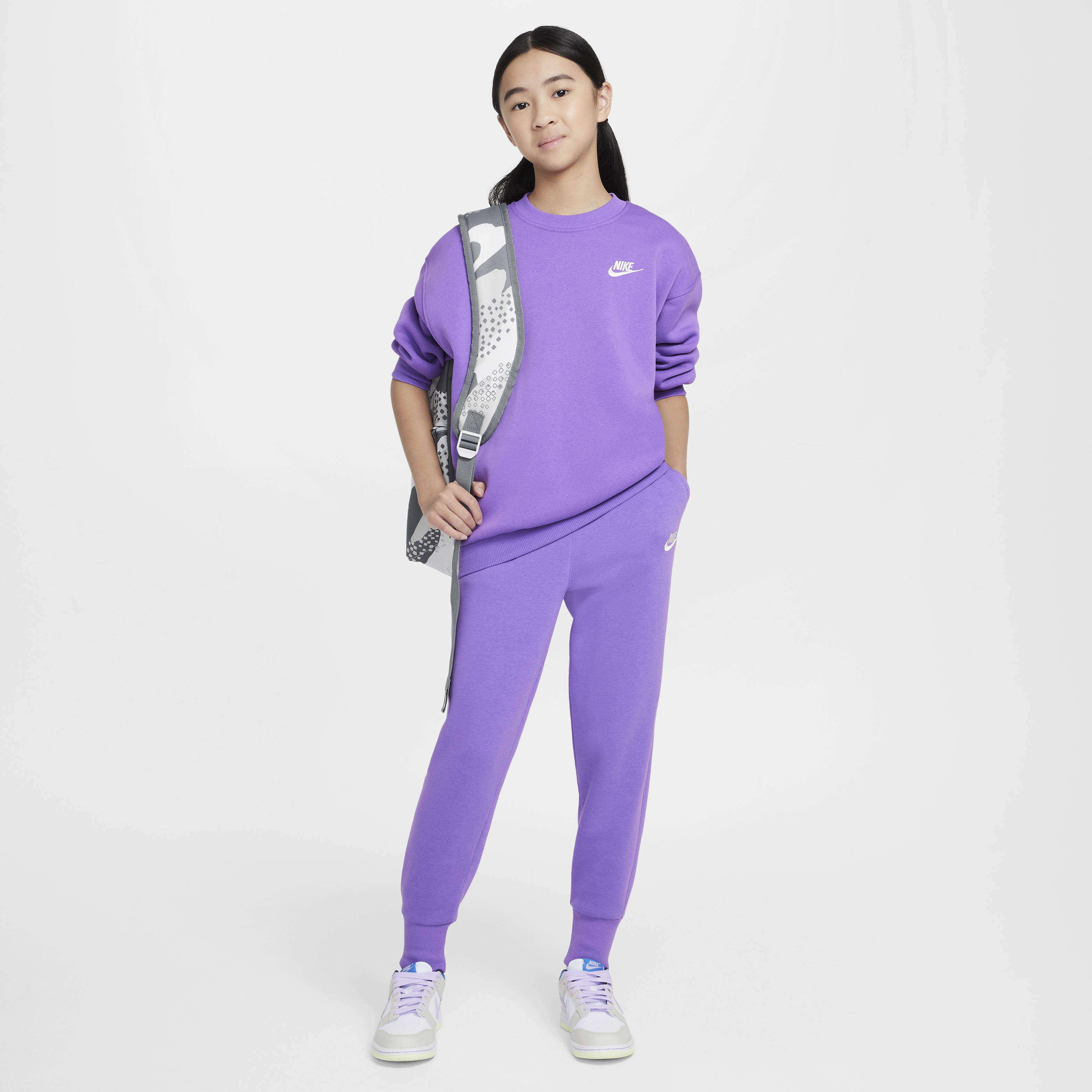 Nike Sportswear Club Fleece Big Kids' (Girls') High-Waisted Fitted Pants