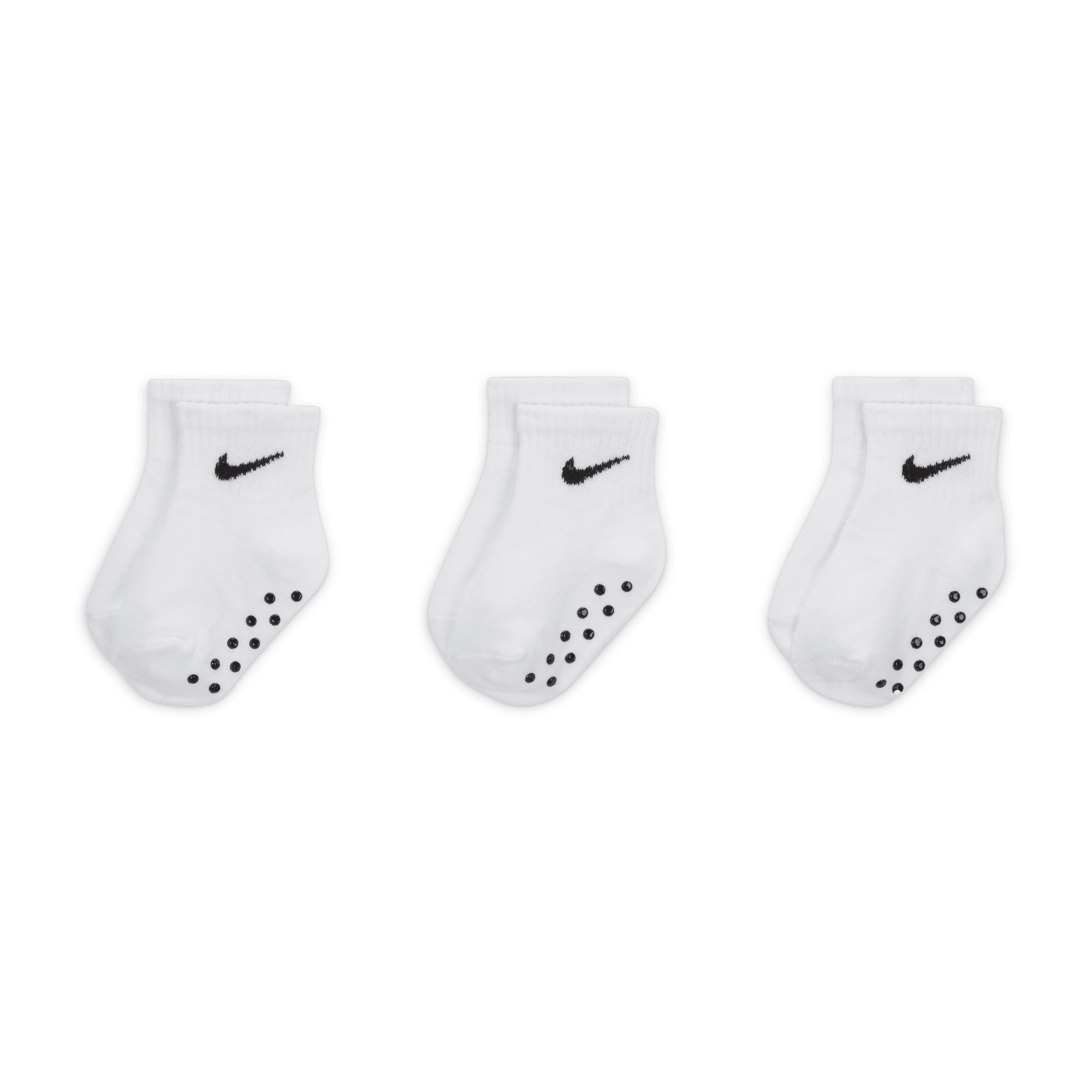 Nike Core Swoosh Baby Gripper Socks Box Set (3 Pairs)